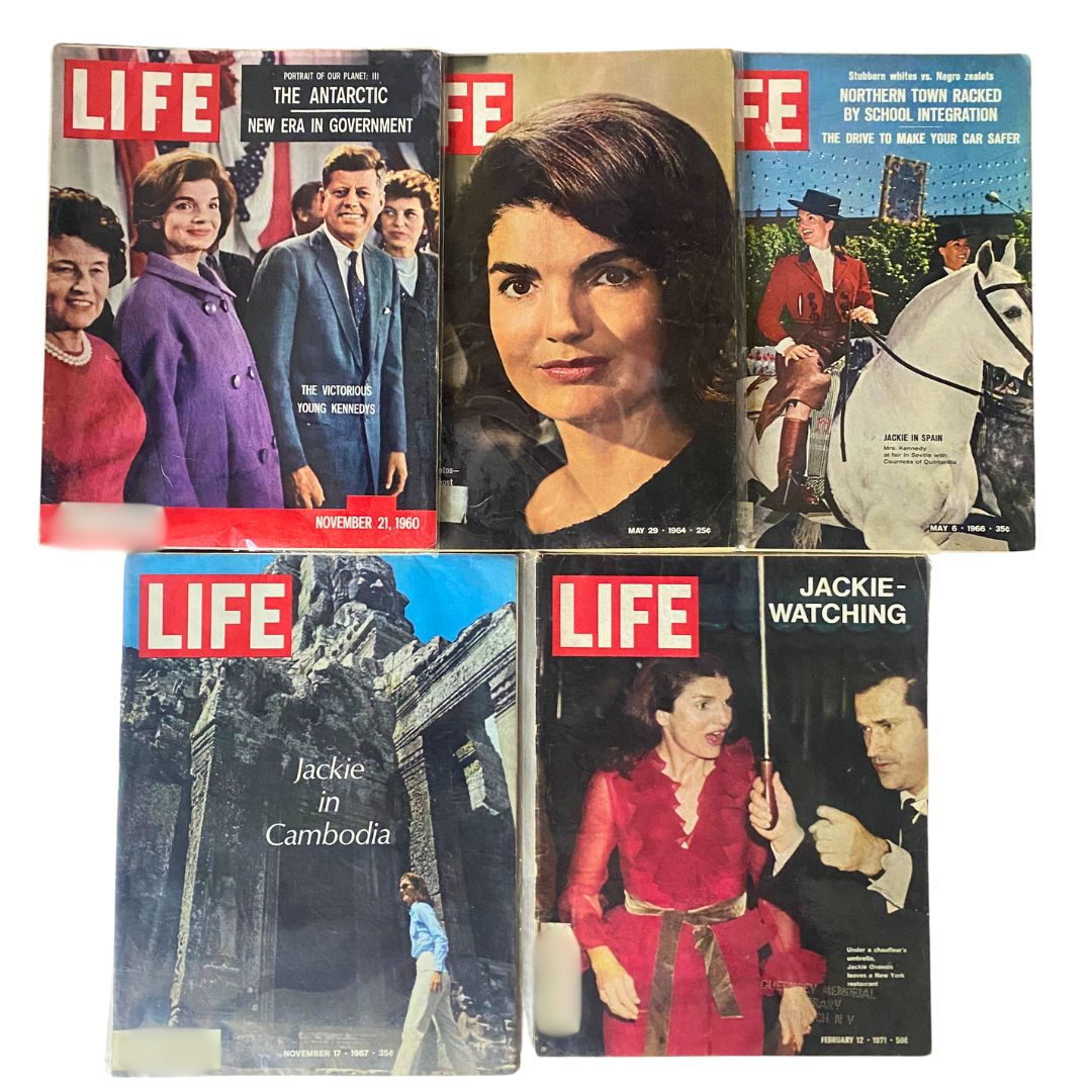 Lot of 5 VTG Life Magazine 1960 1971 John F. Kennedy, Jackie Kennedy