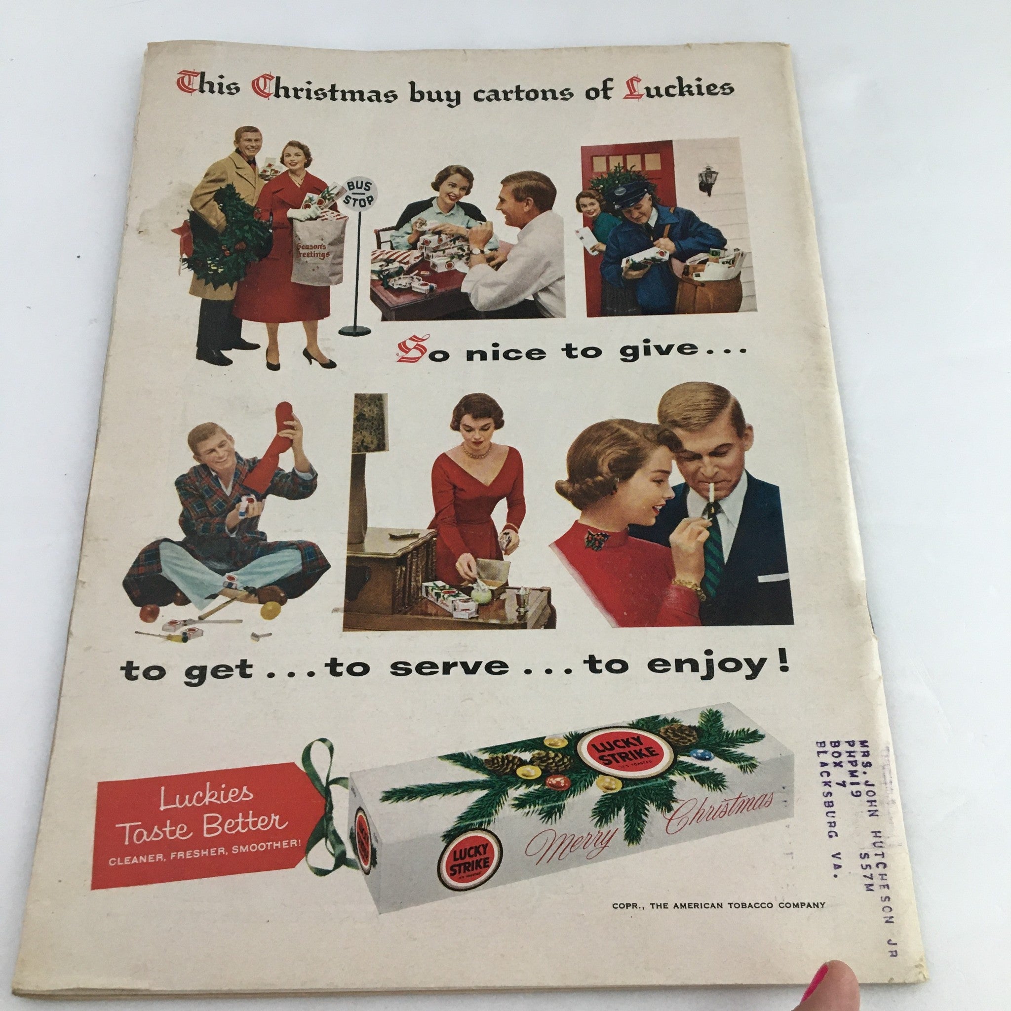 Town Journal Magazine December 1956 Don Stroetzel From Santa Claus School