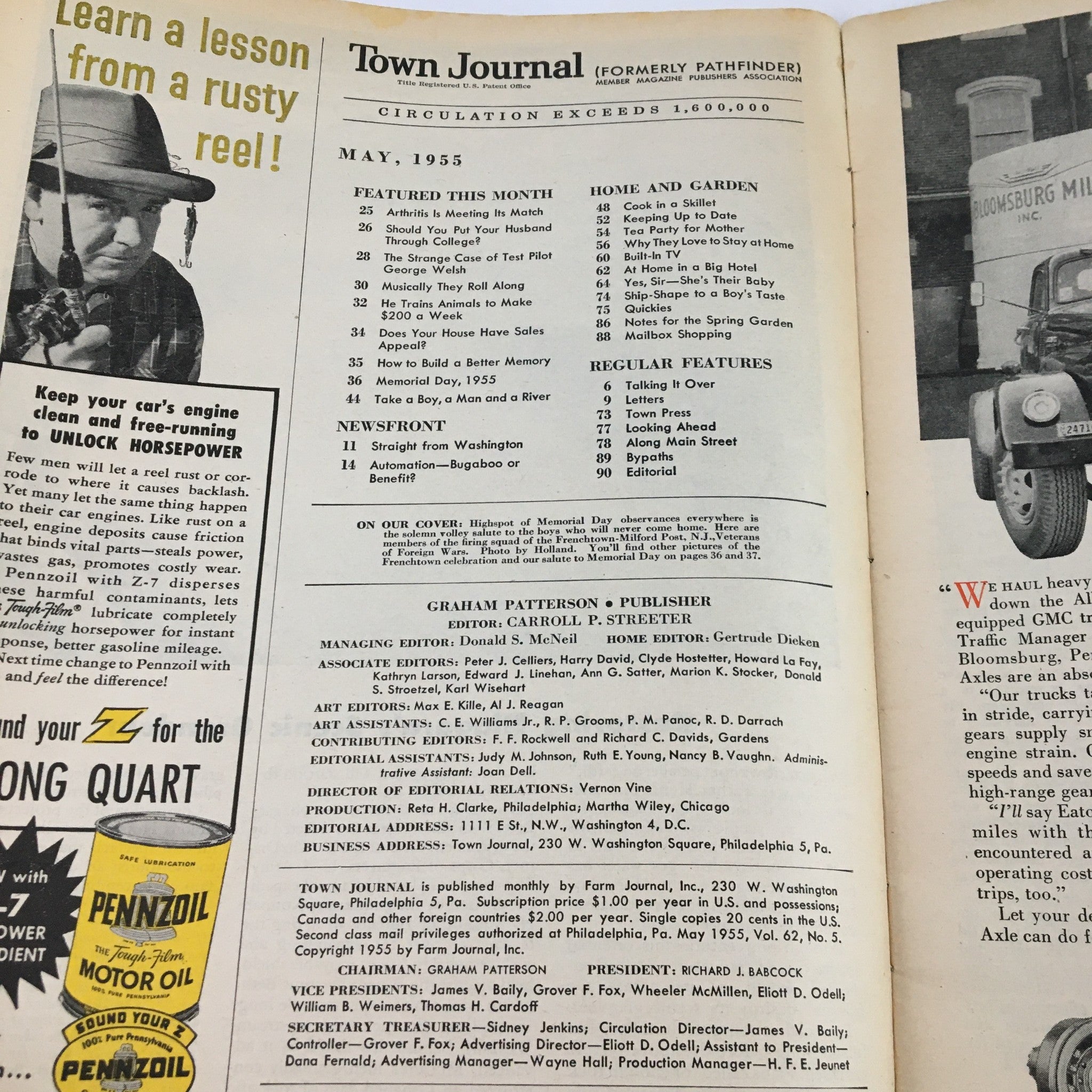 Town Journal Magazine May 1955 Memorial Day, 1955 & Father-Son Float Trip