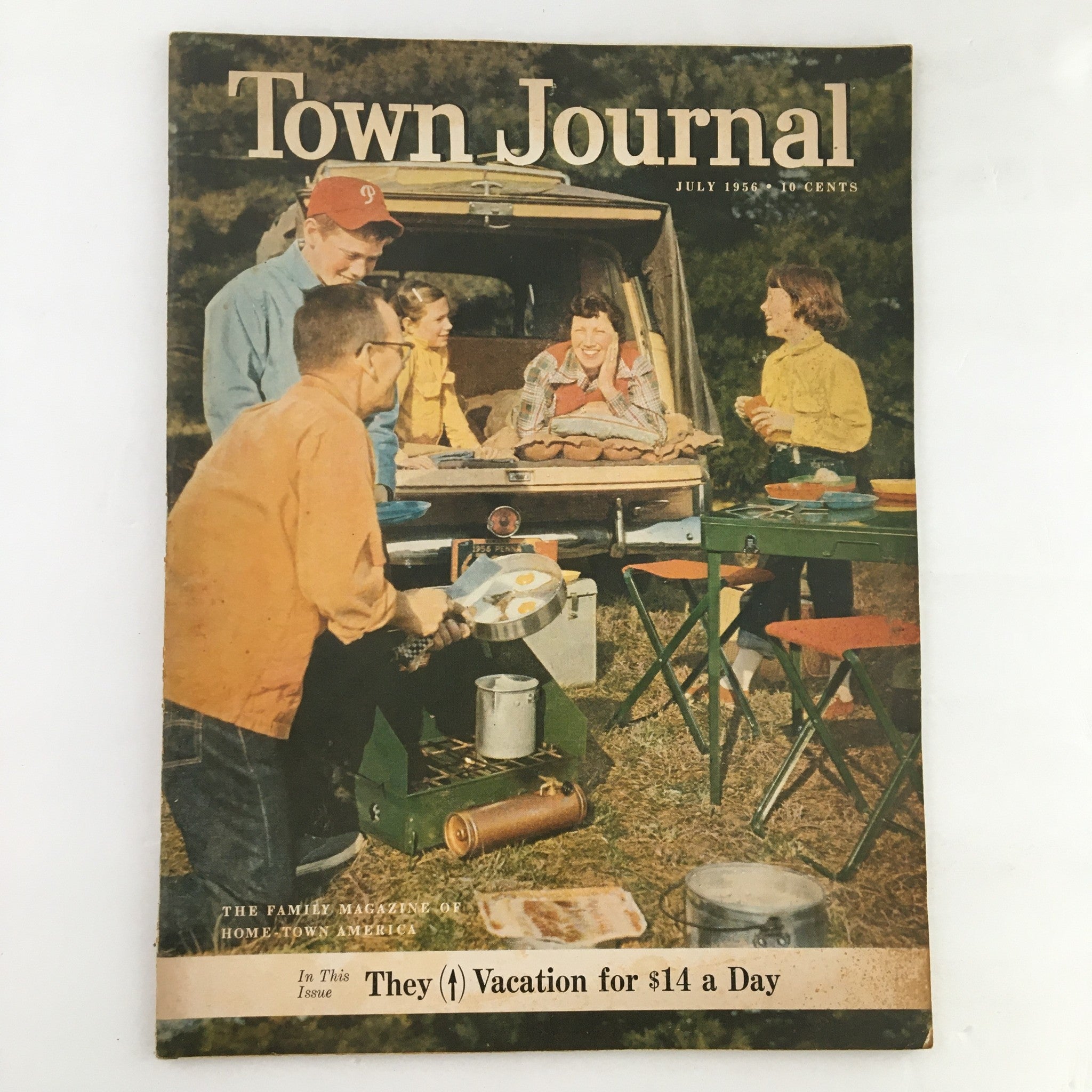 Town Journal Magazine July 1956 The Mertz Family Vacations on Wheels Under $14