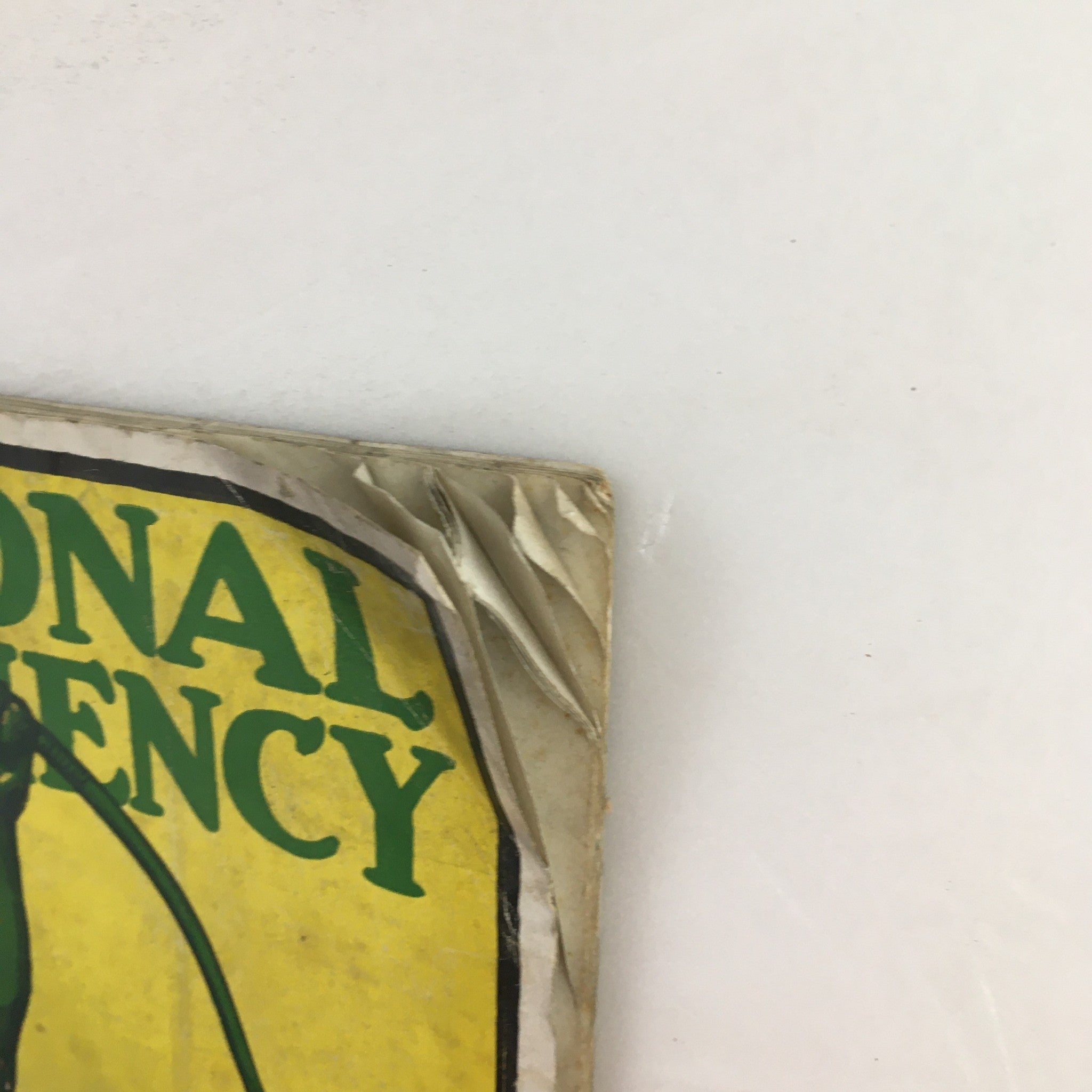 Another corner of the Personal Efficiency Magazine September 1919 cover highlighting the magazine's vintage condition and wear.
