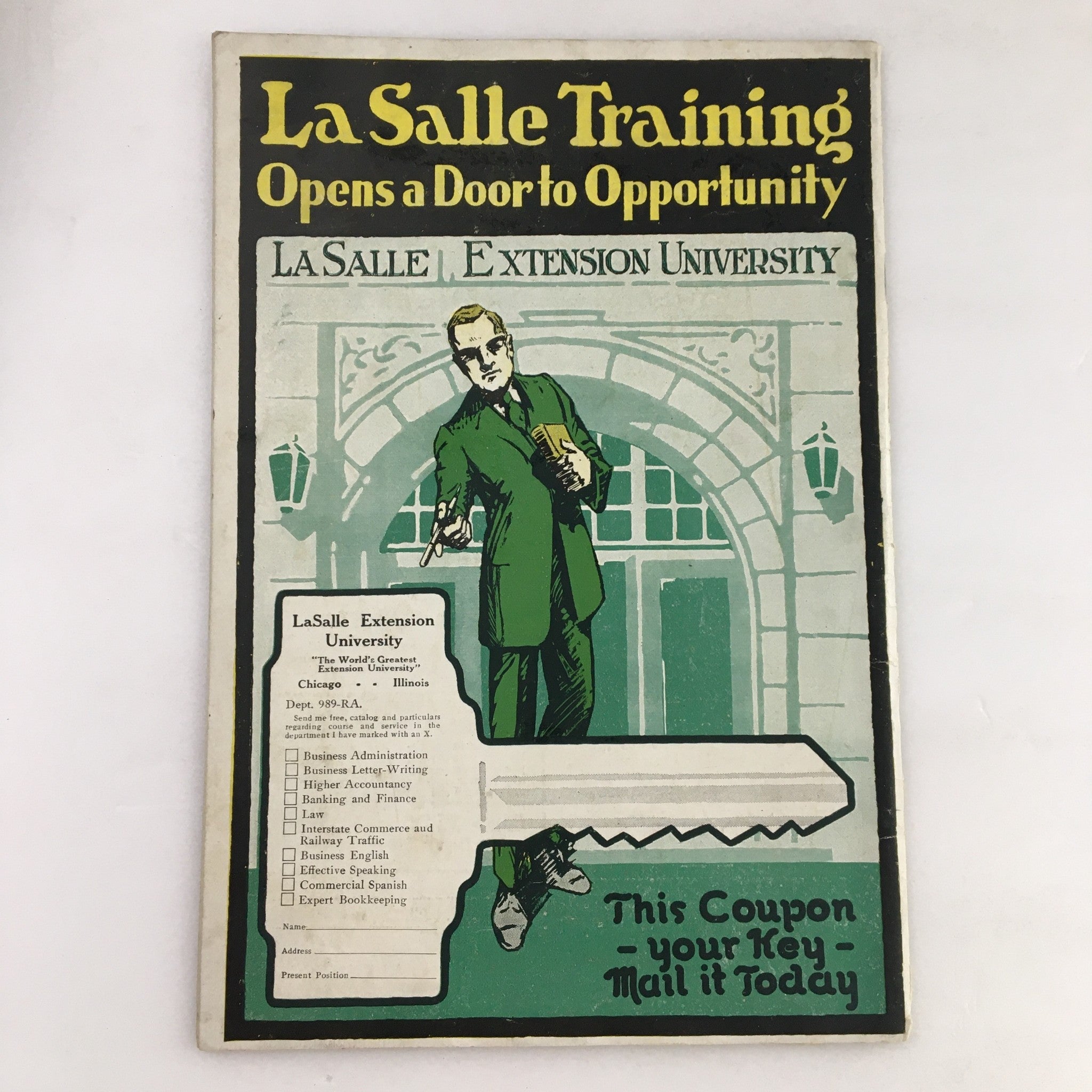 Advertisement for La Salle Training from Personal Efficiency Magazine September 1919, promoting educational opportunities at La Salle Extension University.