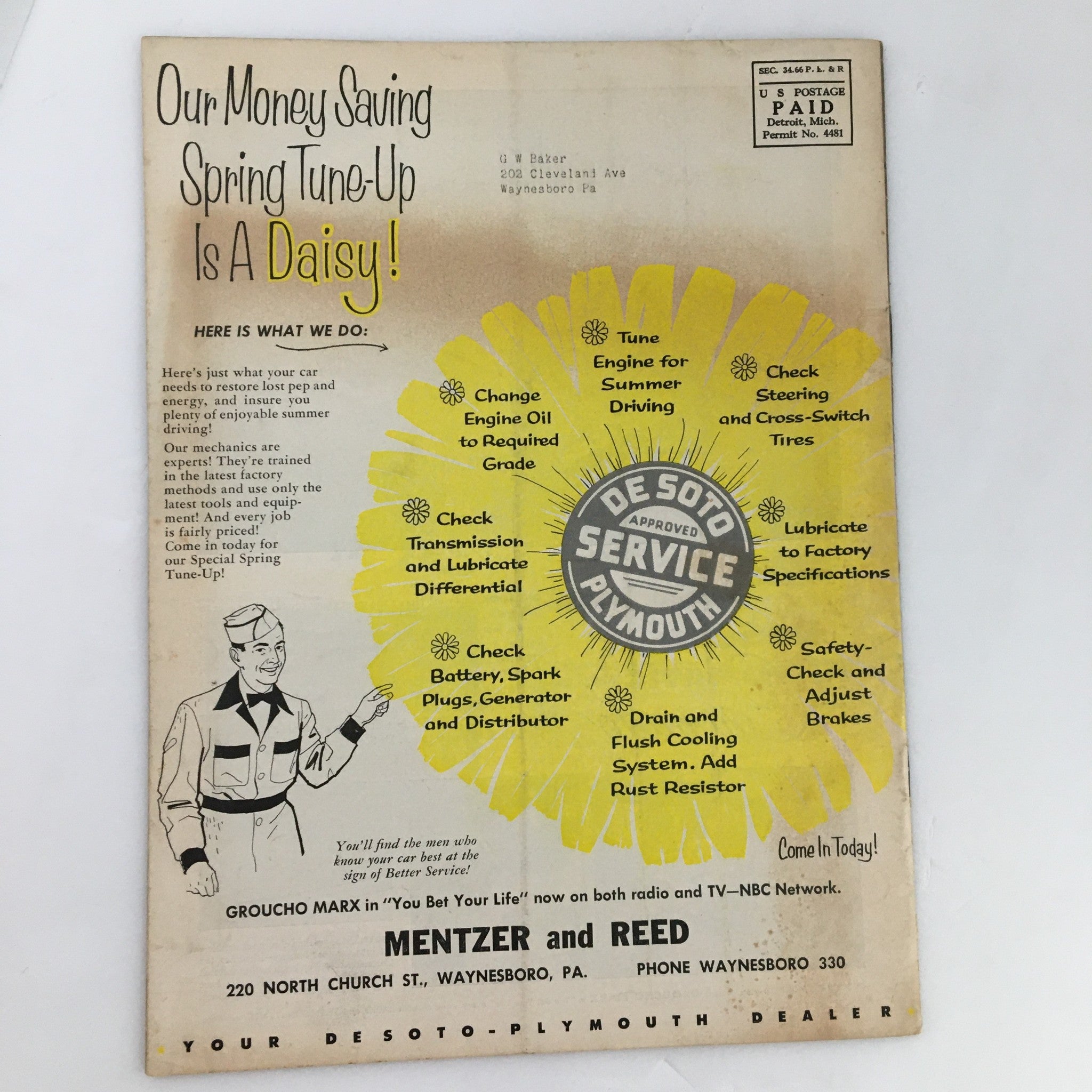 People and Places Magazine April 1954 Hollywood's Brightest New Star