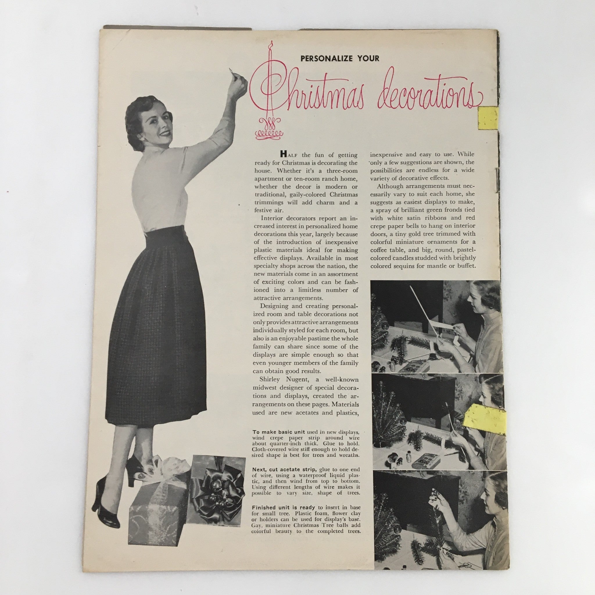 People and Places Magazine December 1952 Fashion's Latest The Jeweled Touch