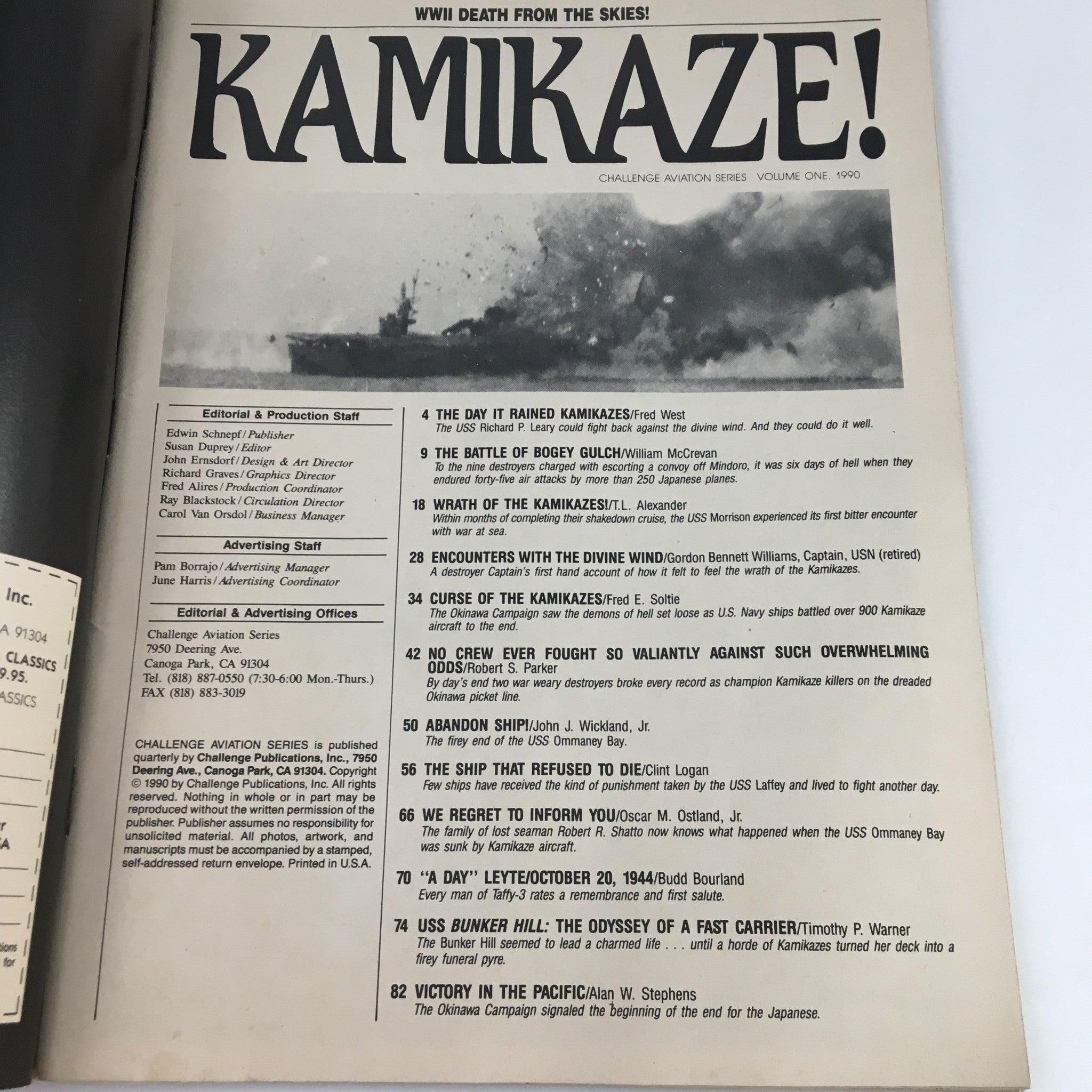 Challenge Aviation Series Vol 1 1990 WWII Death From Skies Kamikaze No Label