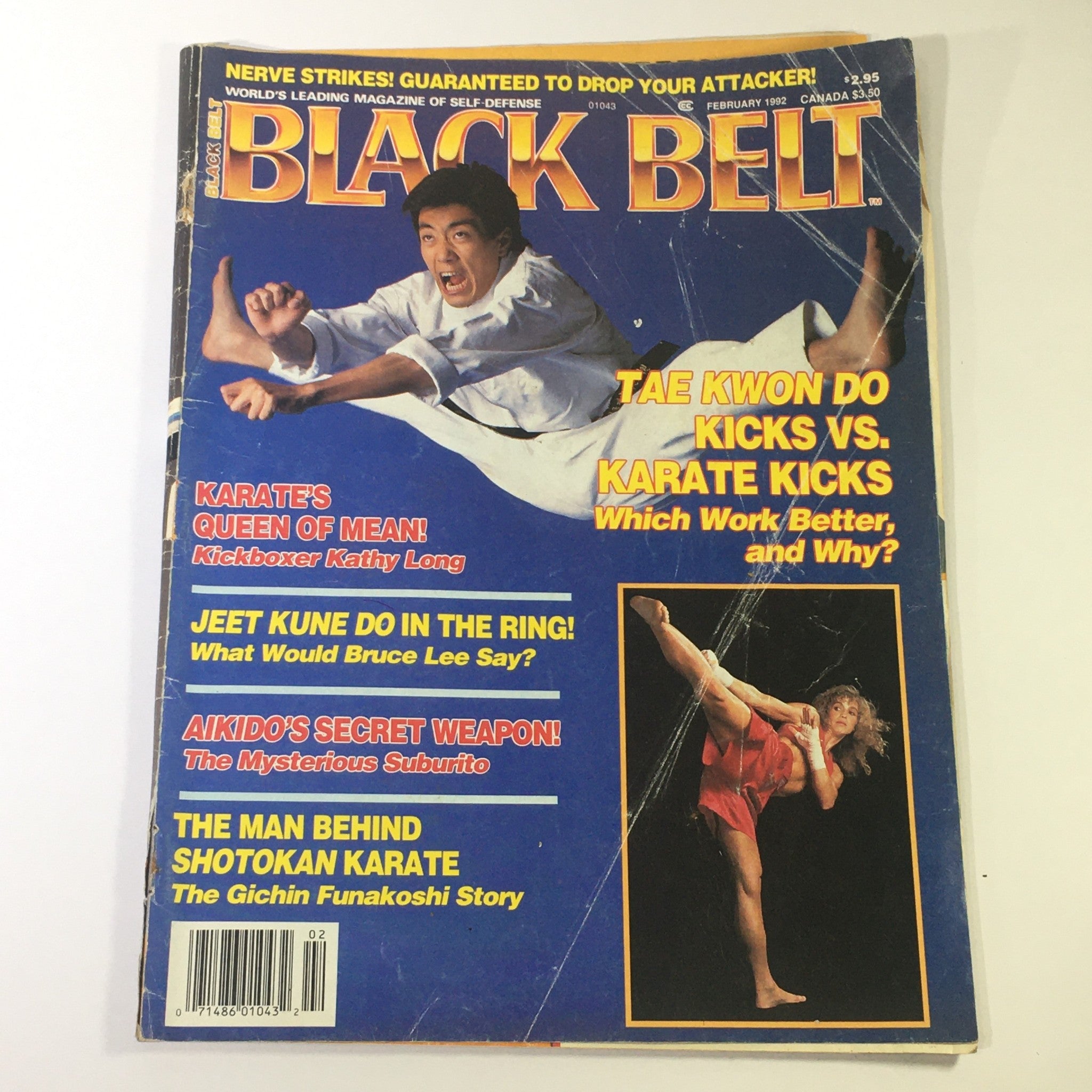 Black Belt Magazine February 1992 - Kathy Long / The Gichin Funakoshi Story