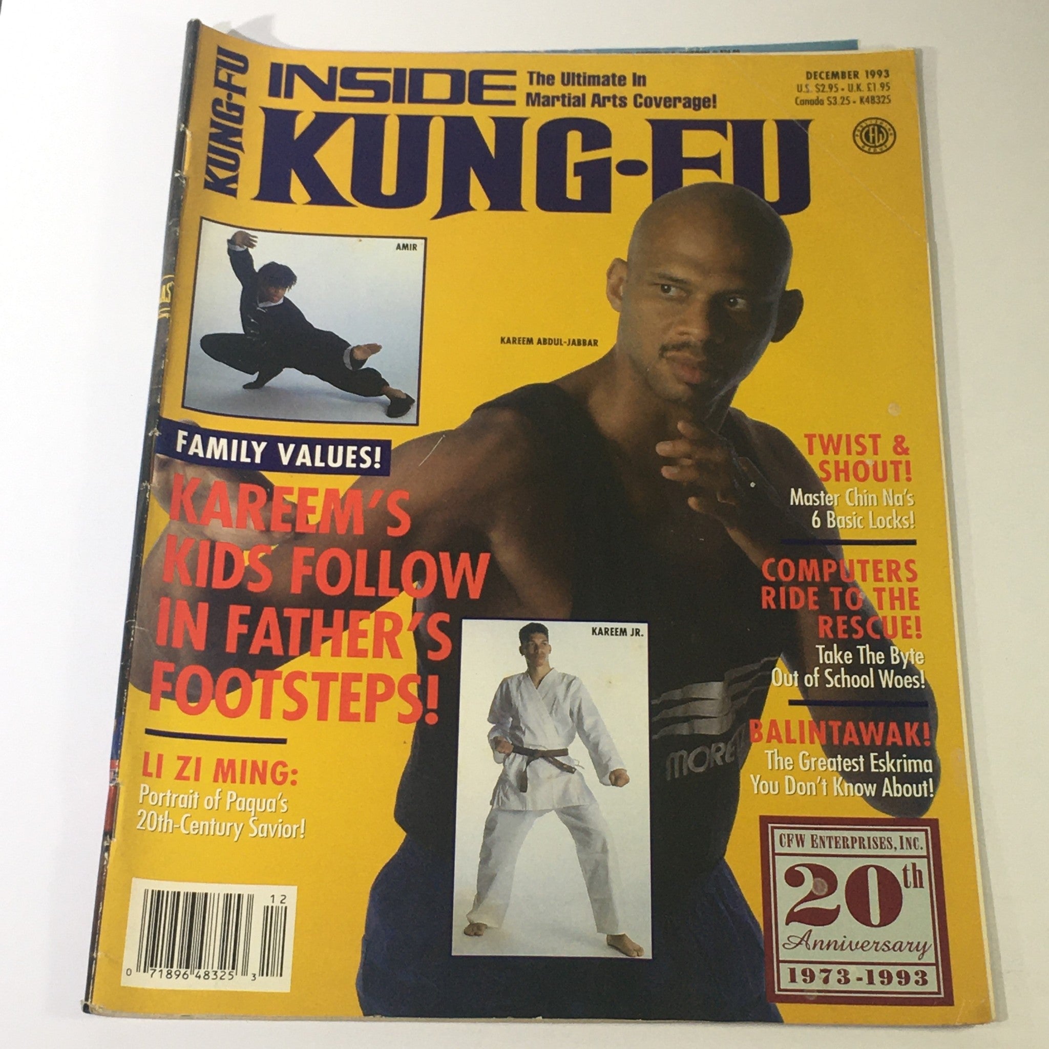 Inside Kung Fu Magazine December 1993 - Amir / Kareem Abdul-Jabbar & Kareem Jr.