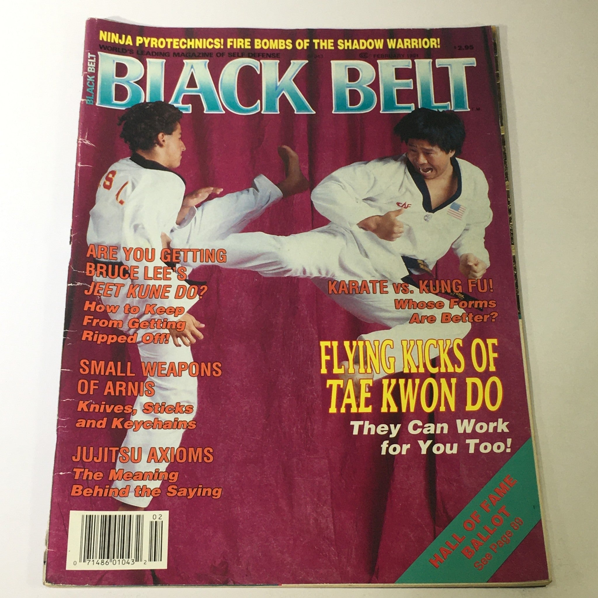 Black Belt Magazine February 1991 - Bruce Lee's Jeet Kune Do / Jujitsu Axioms