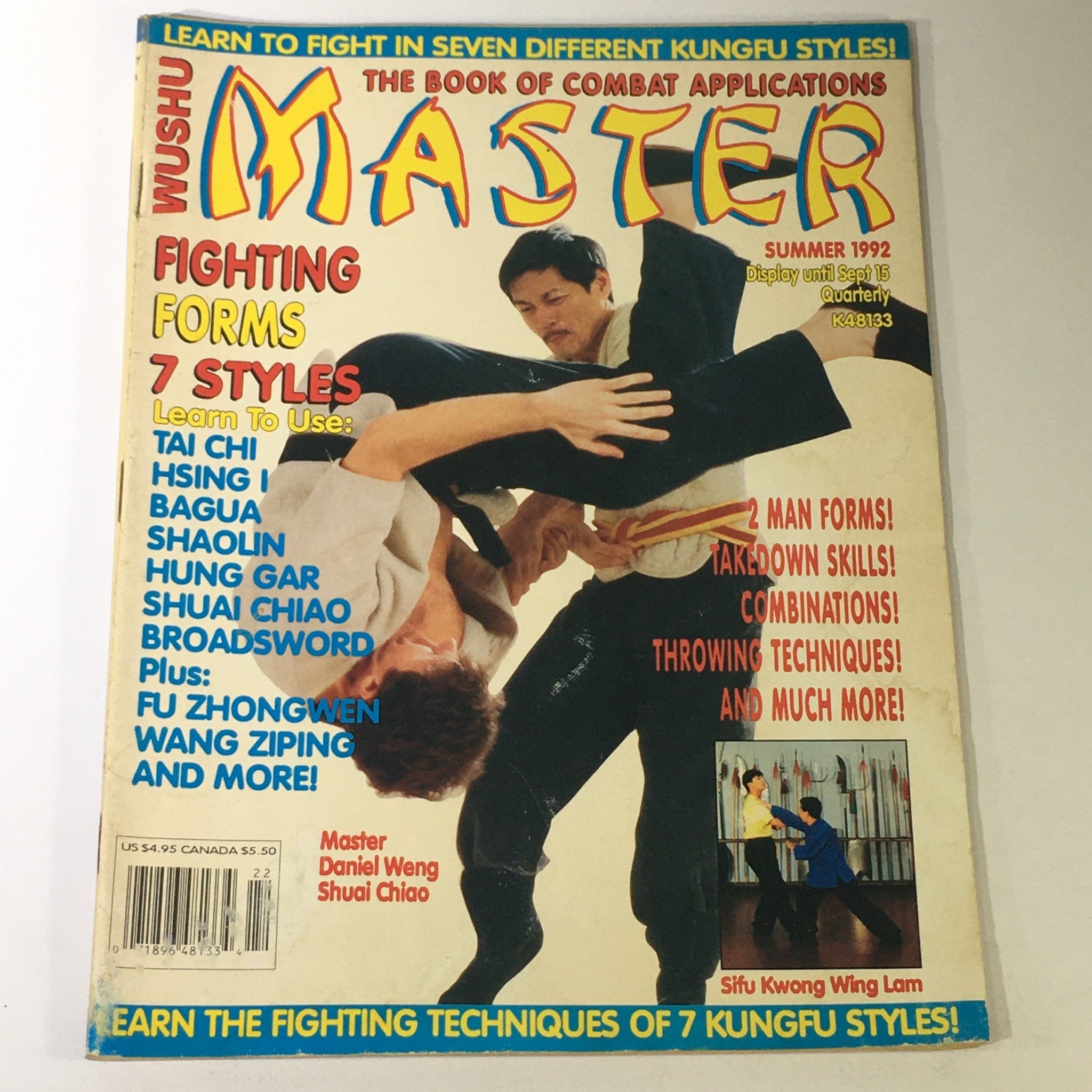 Wushu Master Magazine Summer 1992 - Daniel Weng Shuai Chiao / Kwong Wing Lam