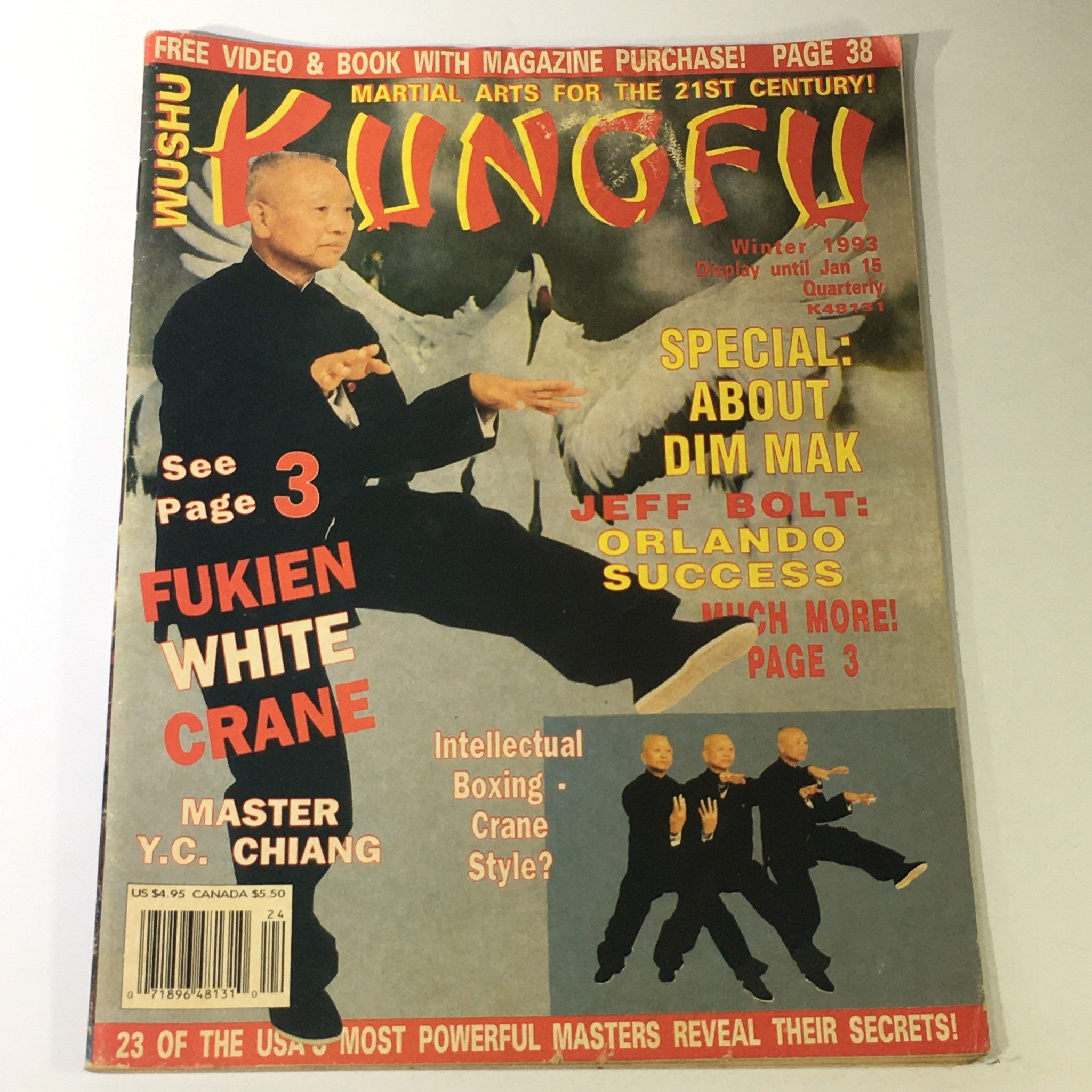 Wushu Kung Fu Magazine Winter 1993 - Master Y.C. Chiang / Jeff Bolt Success