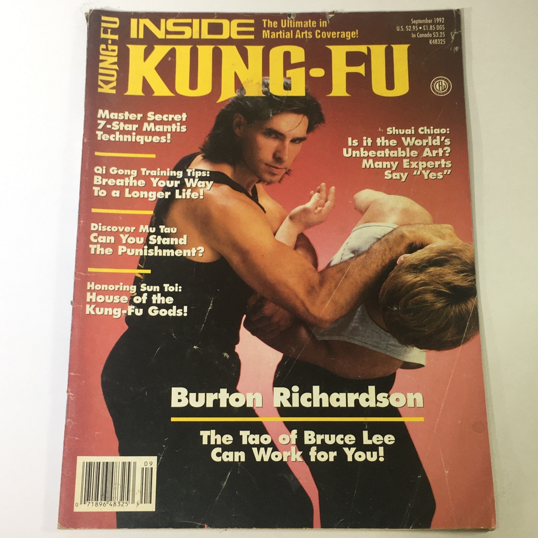 Inside Kung Fu Magazine September 1992 - Burton Richardson / Tao of Bruce Lee