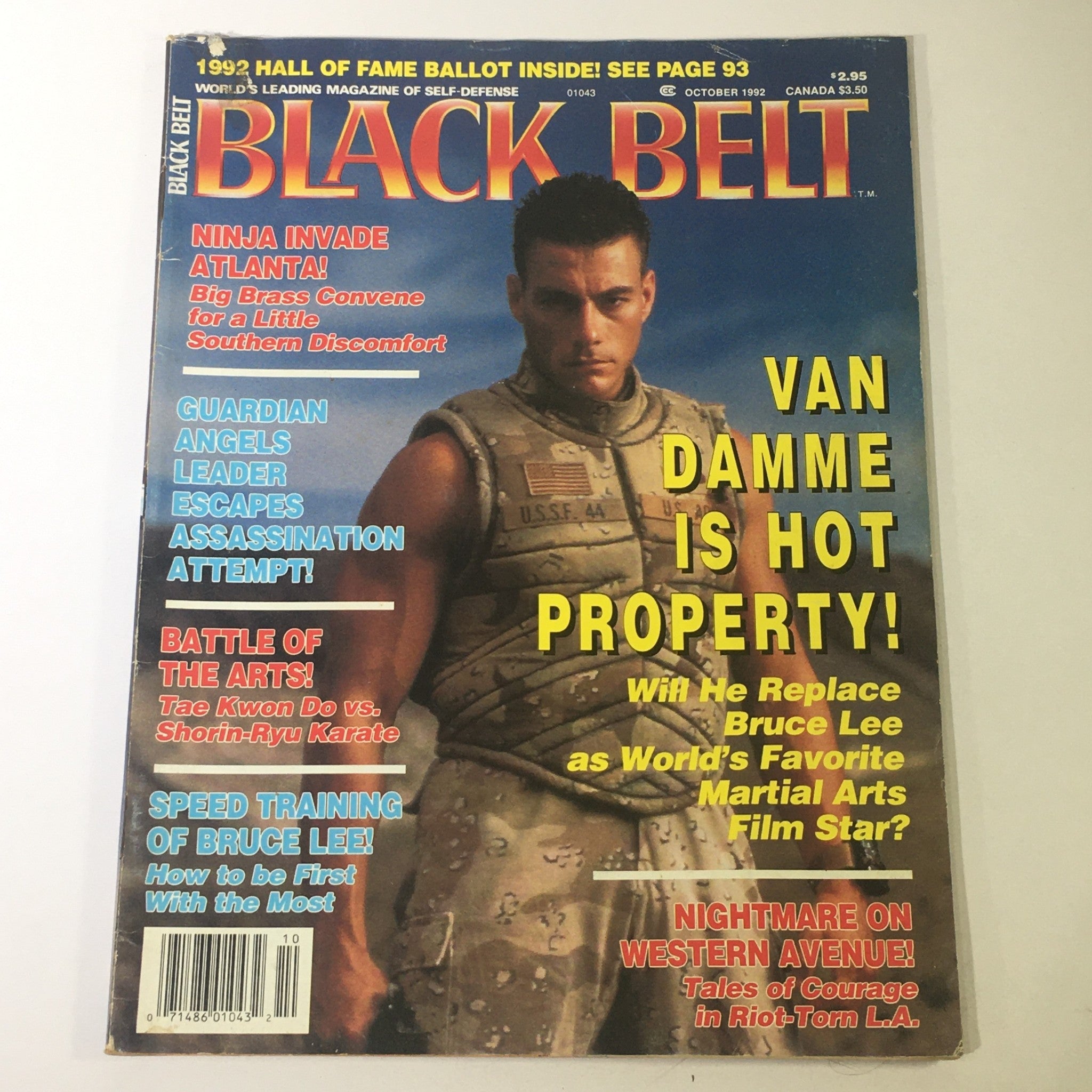 Black Belt Magazine October 1992 - The Hot Property Jean-Claude Van Damme