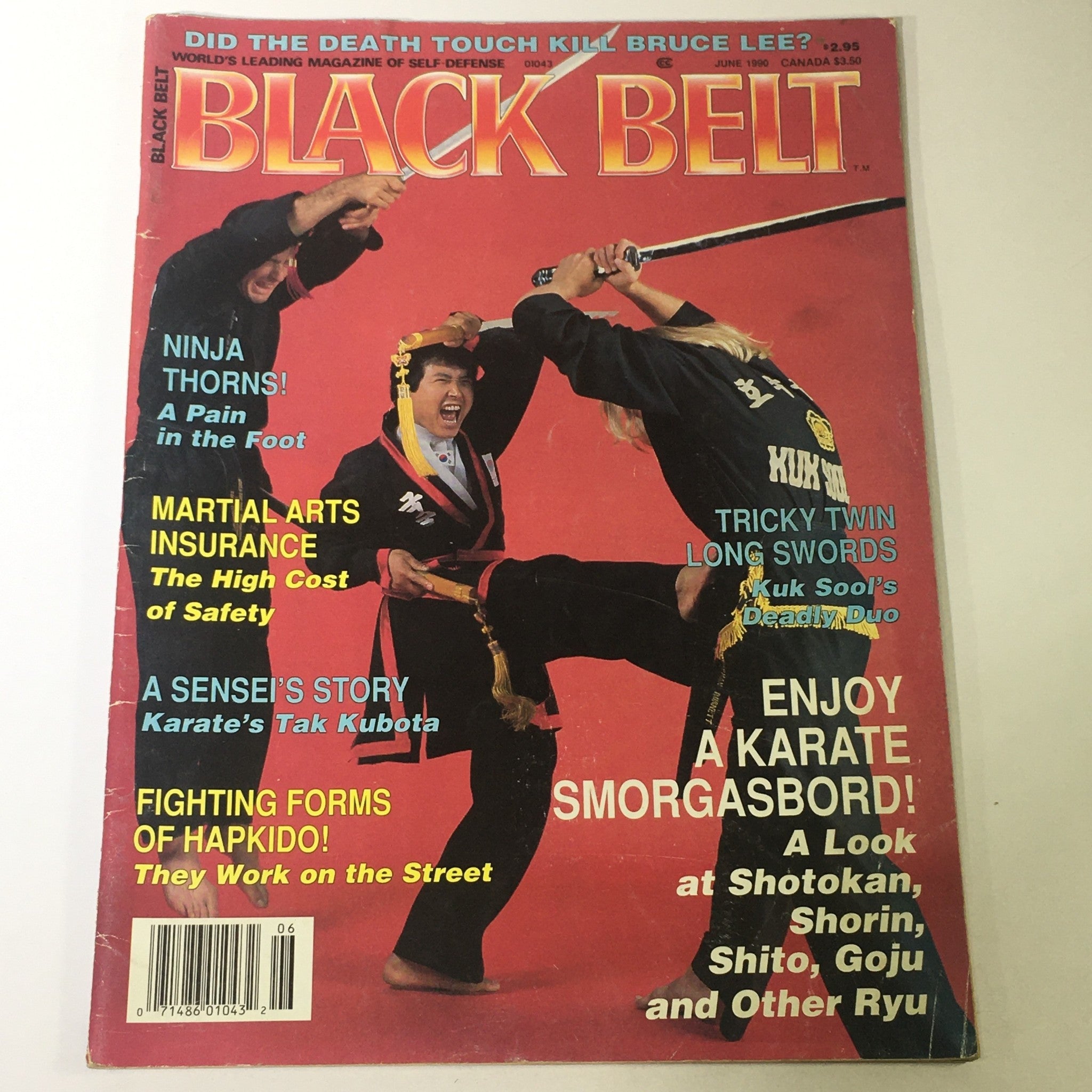 Black Belt Magazine June 1990 - Death of Bruce Lee / Karate's Tak Kubota Story