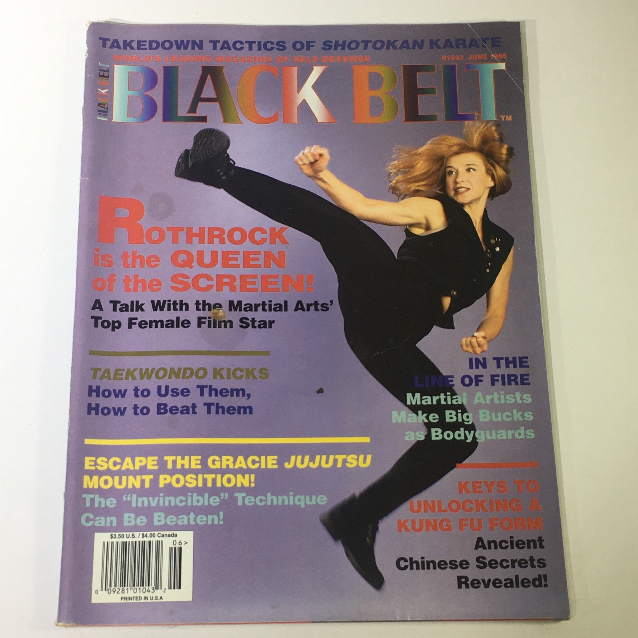 Black Belt Magazine June 1995 - Cynthia Rothrock Screen Queen / Royce Gracie