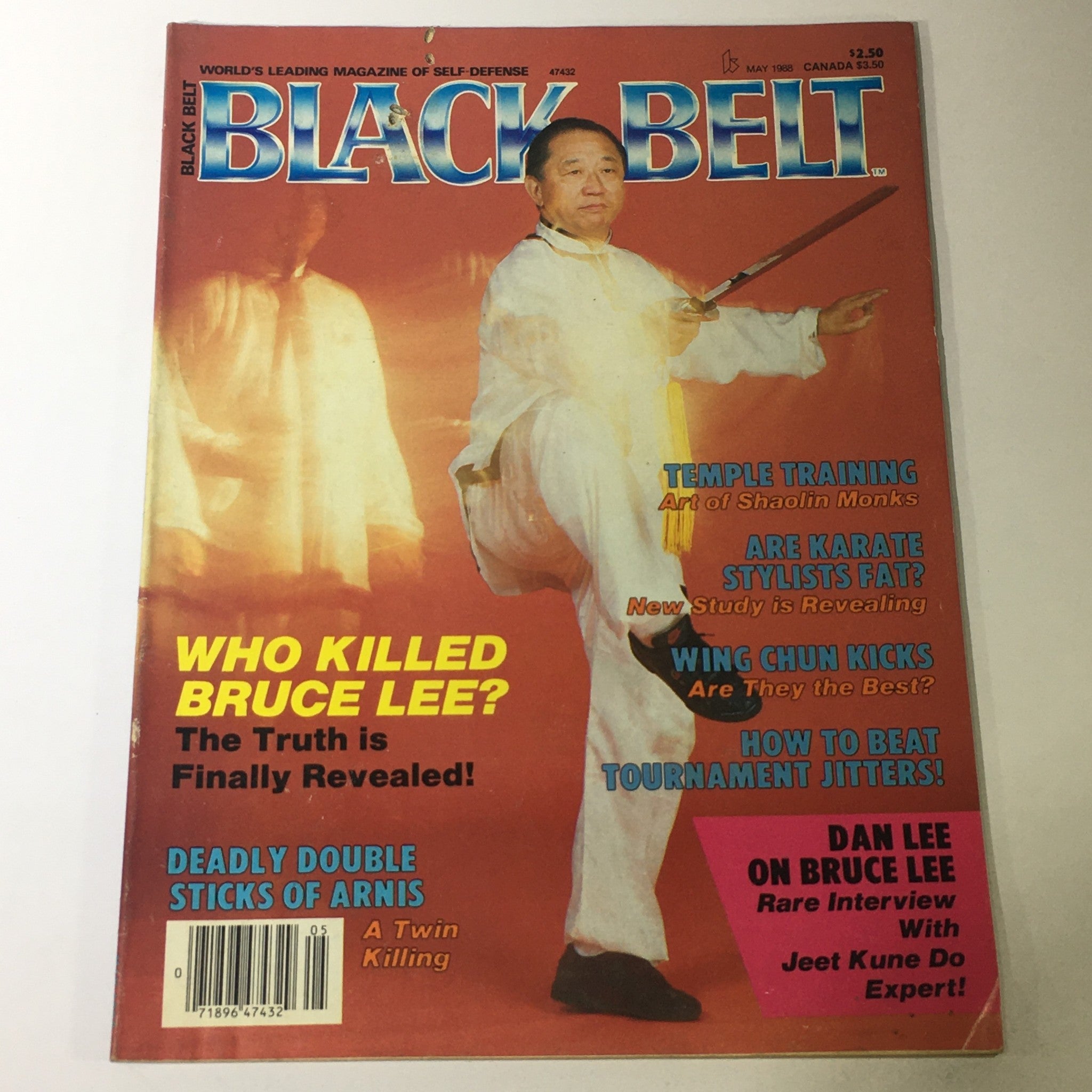 VTG Black Belt Magazine May 1988 - Dan Lee on Bruce Lee / Wing Chun Kicks