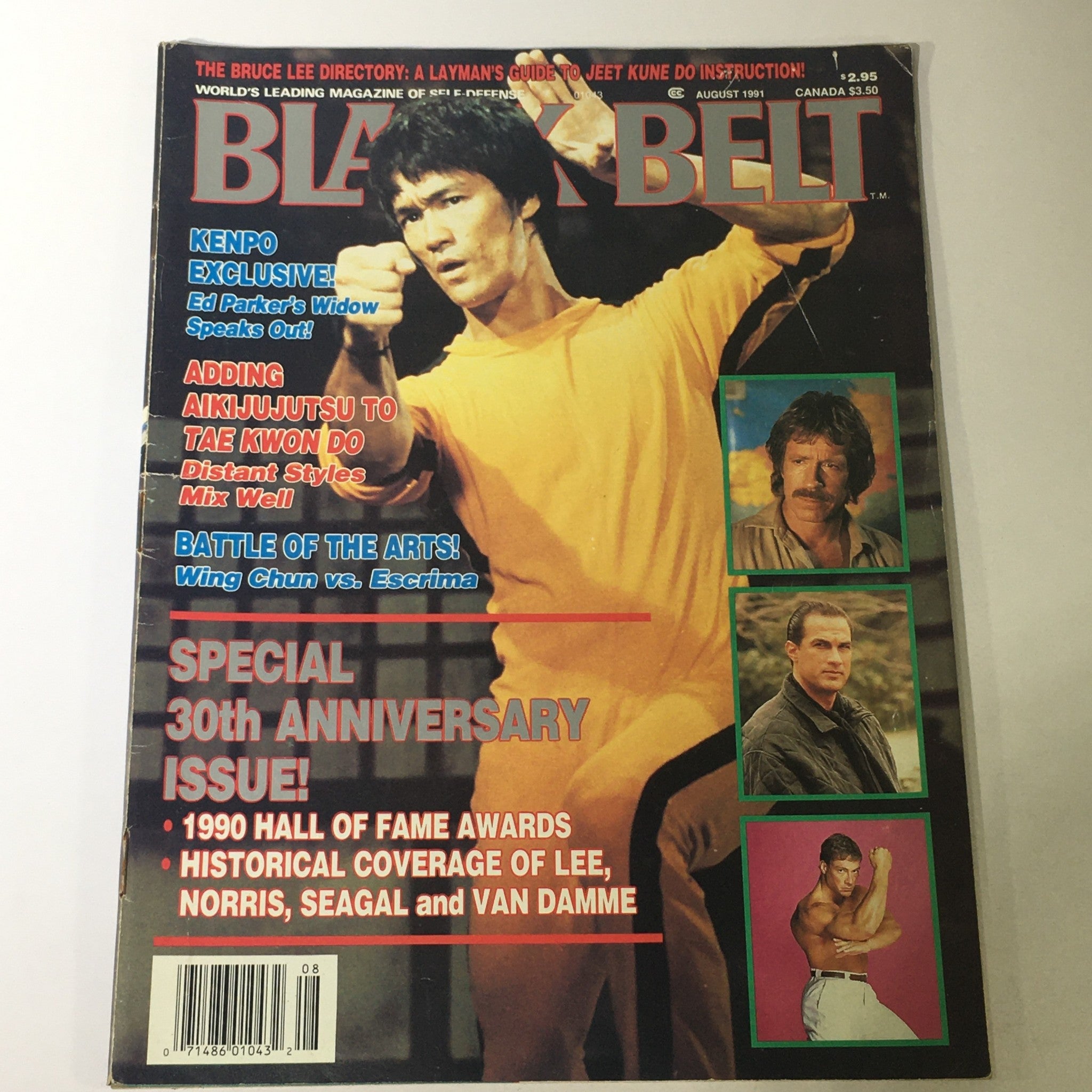 Black Belt Magazine August 1991 - Bruce Lee / Chuck Norris / Steven Seagal