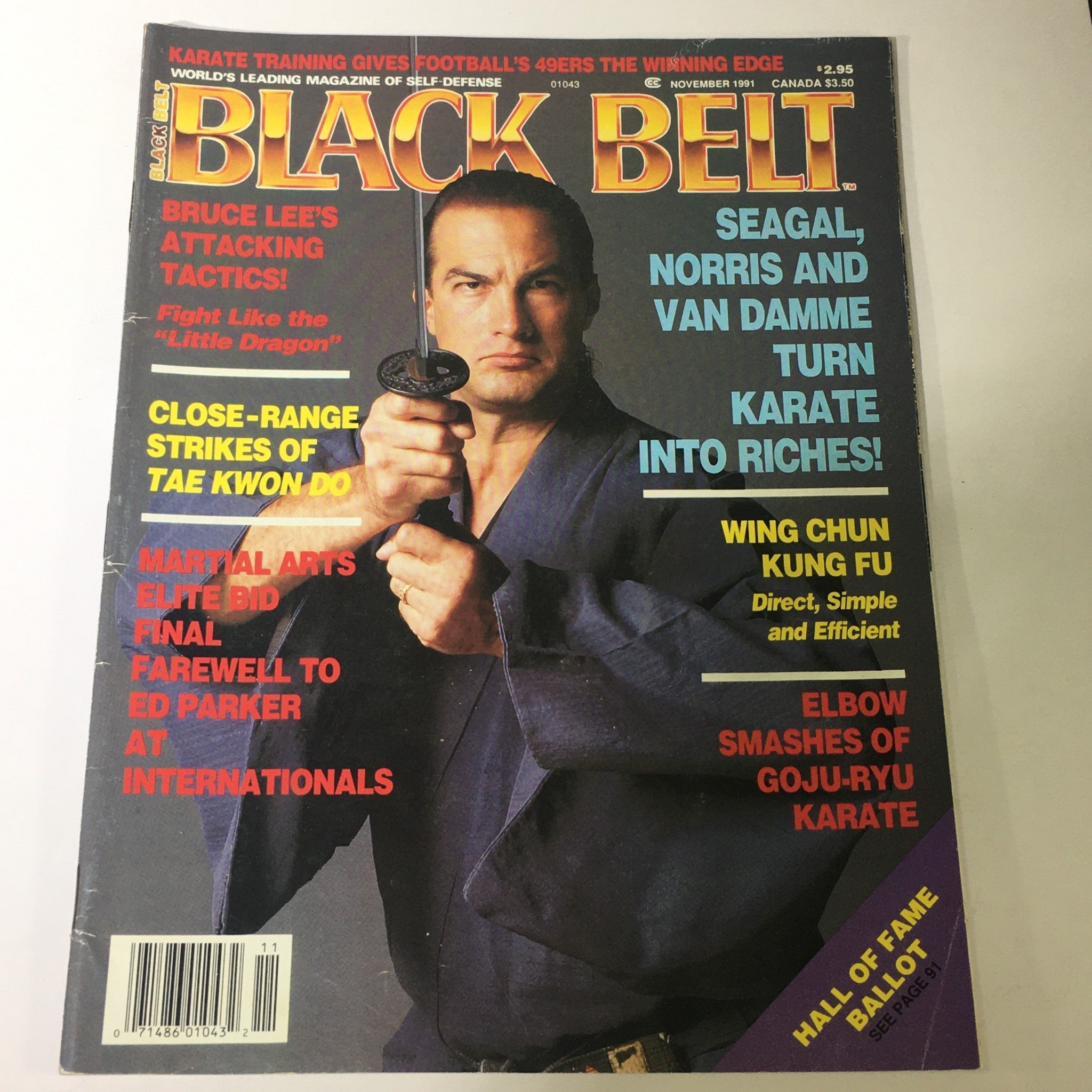 Black Belt Magazine November 1991 - Steven Seagal / Chuck Norris / Van Damme