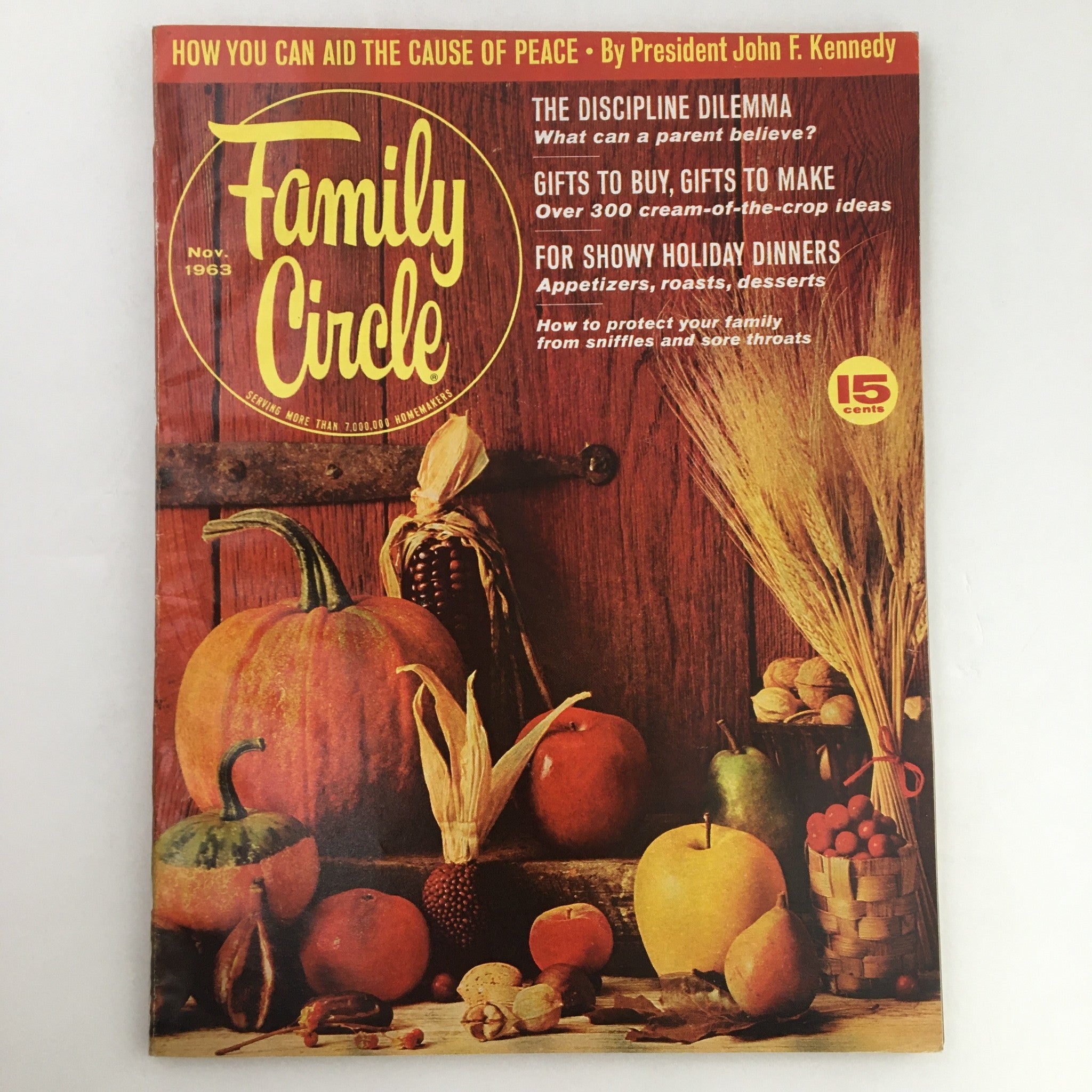 Family Circle Magazine November 1963 President John F. Kennedy No Label