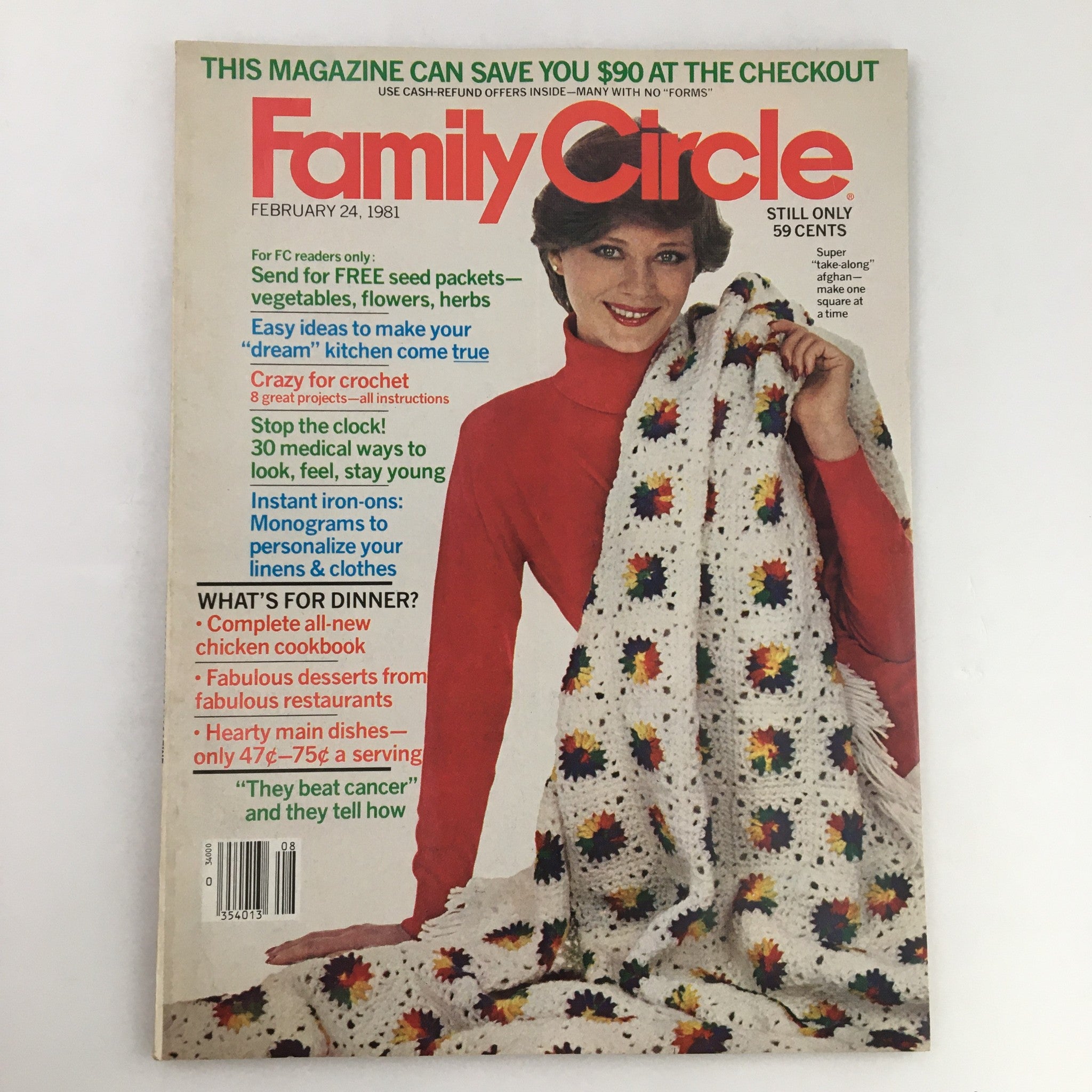 Family Circle Magazine February 24 1981 Crazy For Crochet Instructions No Label