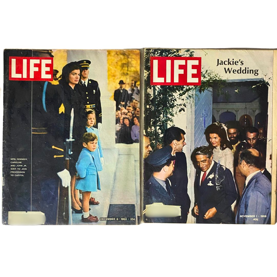 Lot of 5 VTG Life Magazine 1961 1963 1968 1972 Jacqueline Kennedy