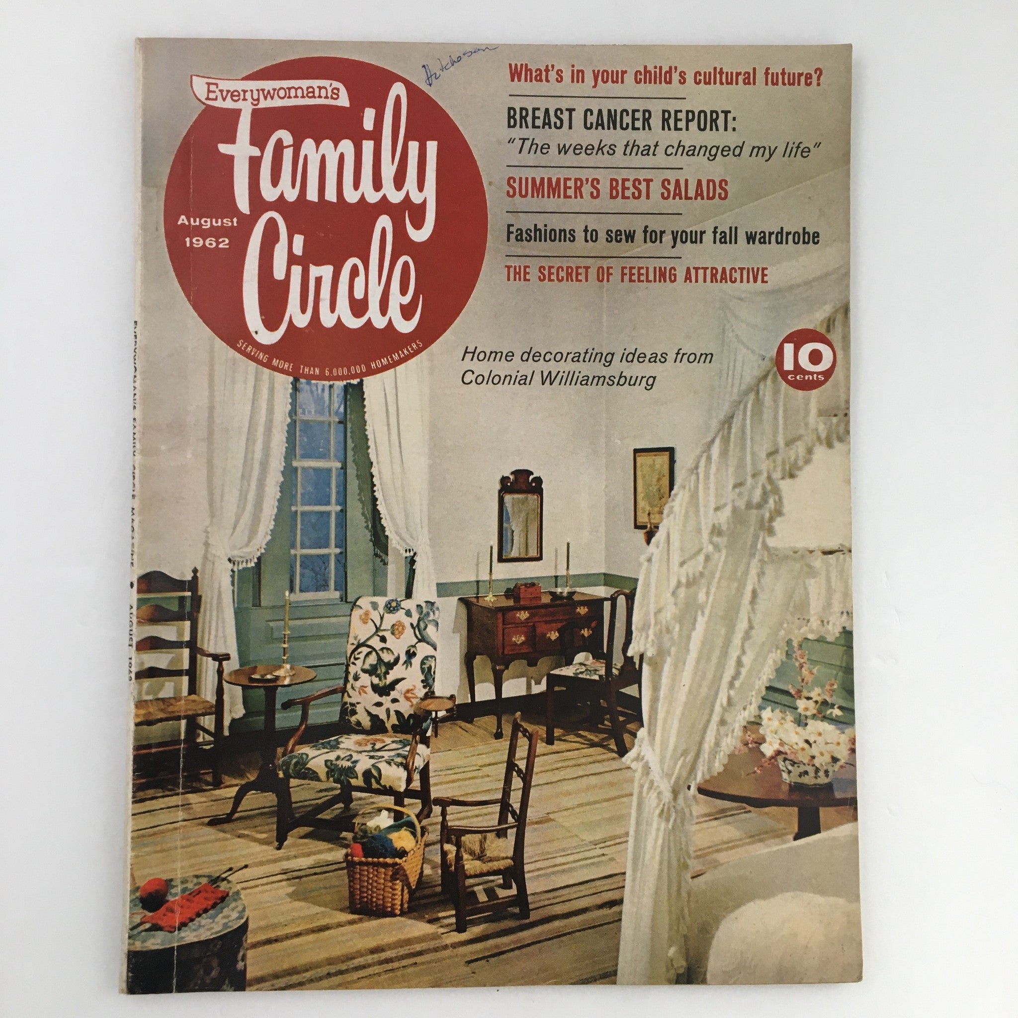 Family Circle Magazine August 1962 The Secret of Feeling Attractive No Label