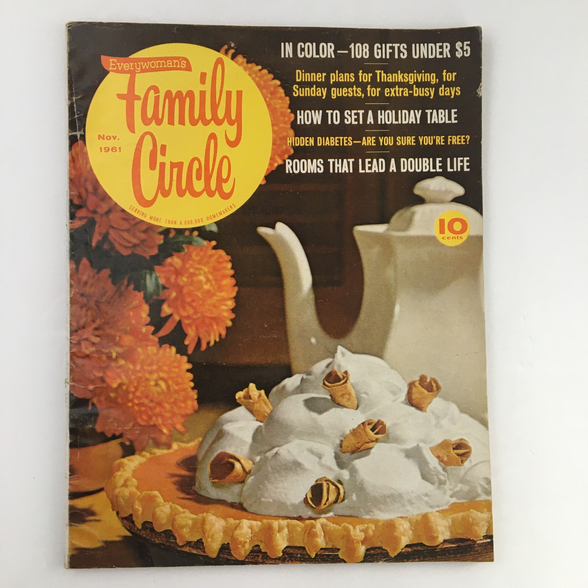 Family Circle Magazine November 1961 How To Set A Holiday Table No Label