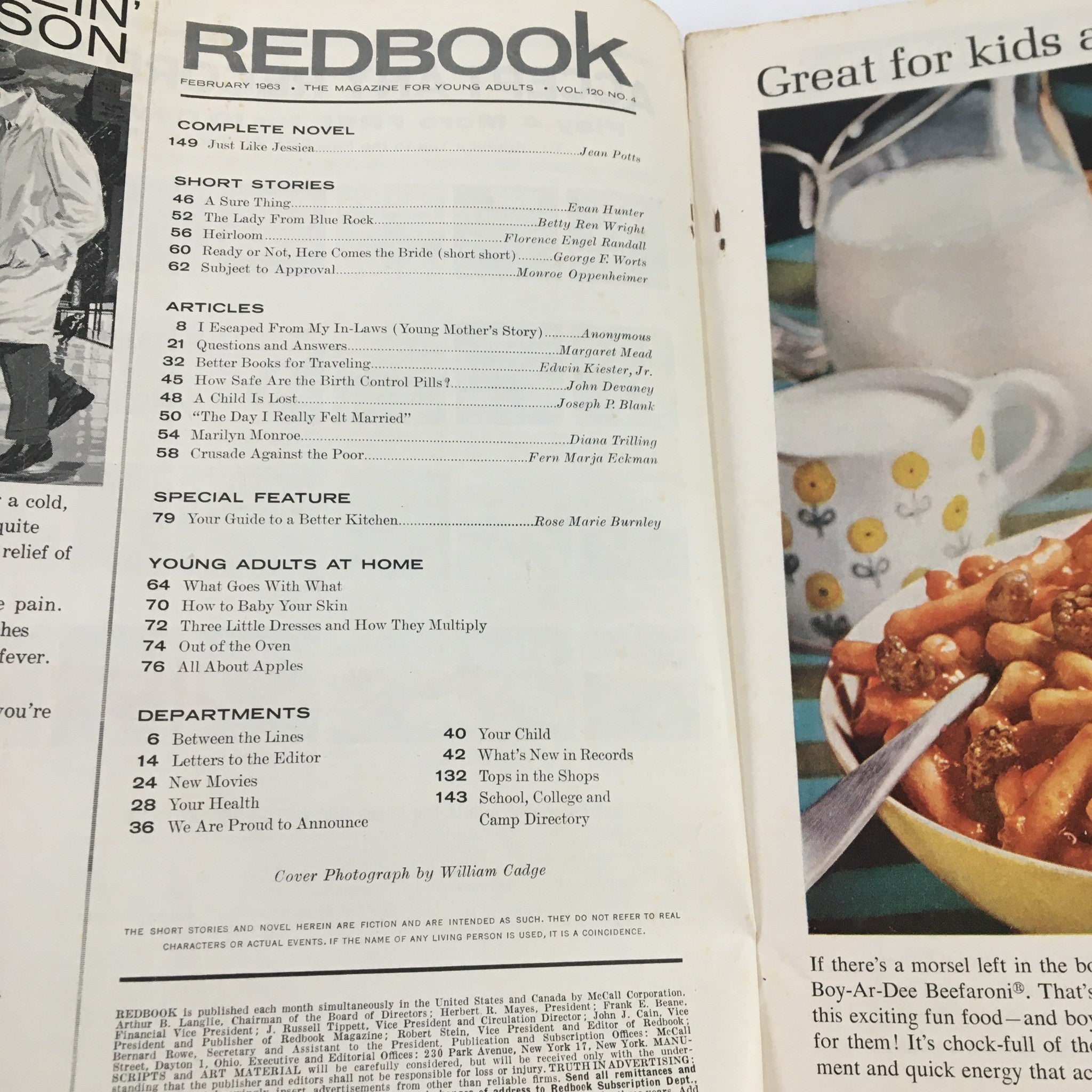 Redbook Magazine February 1963 Birth Control Pills A Disturbing Report