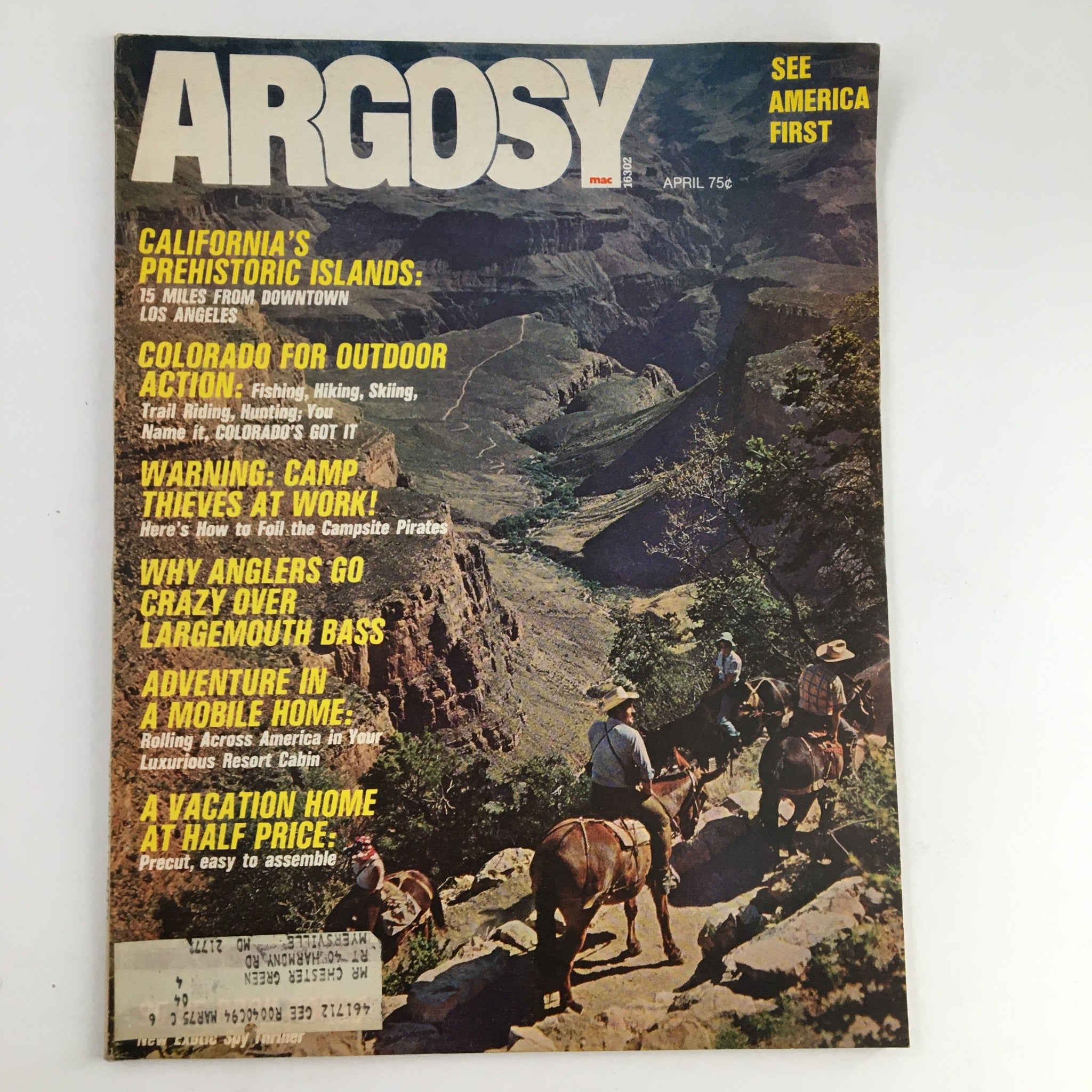 Argosy Magazine April 1972 California's Prehistoric Islands 15 Miles from Town