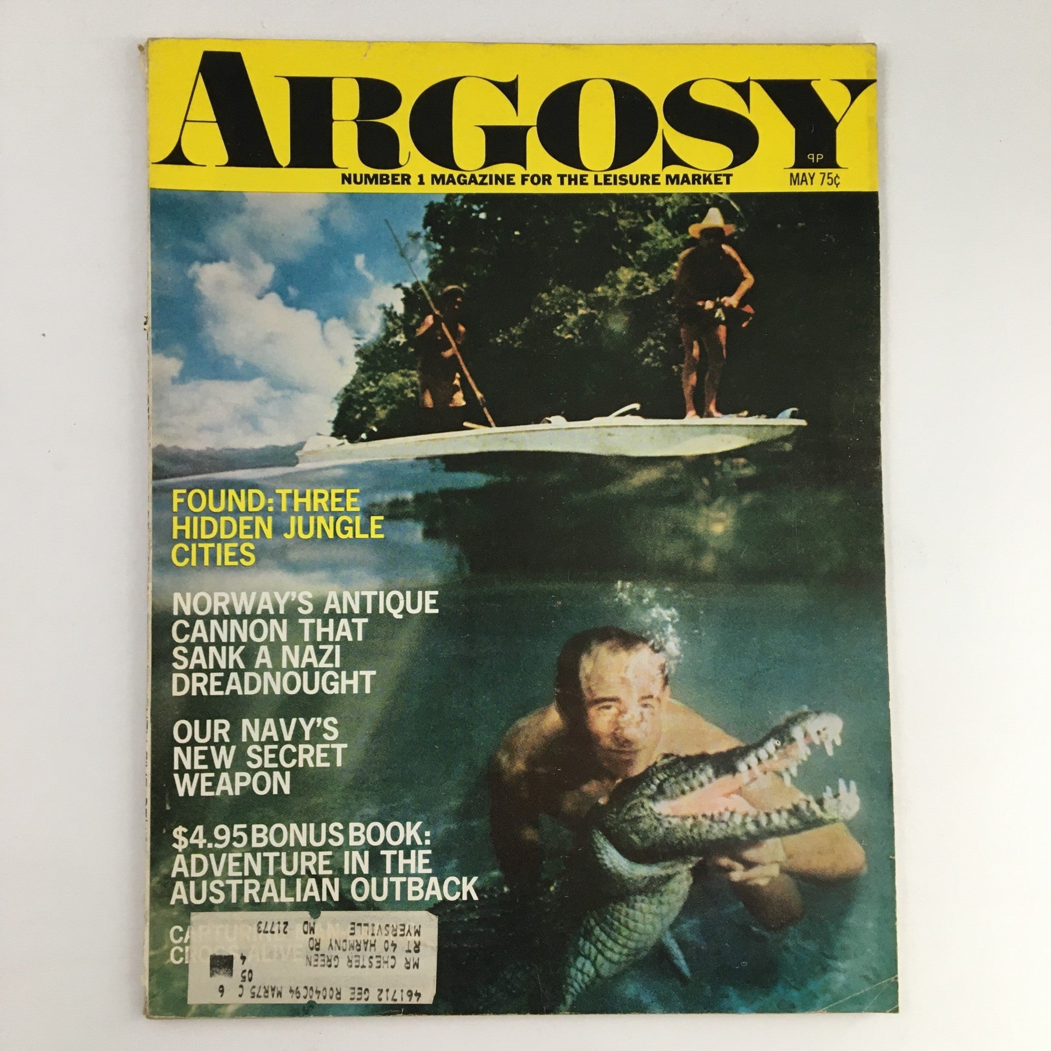 Argosy Magazine May 1971 Found Three Hidden Jungle Cities & Norway's Antique