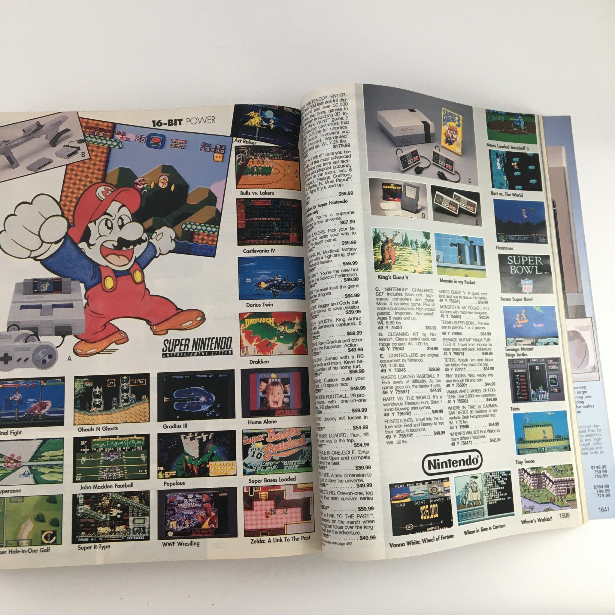 1992-1993 Sear Fall / Winter Annual Super Nintendo Catalog