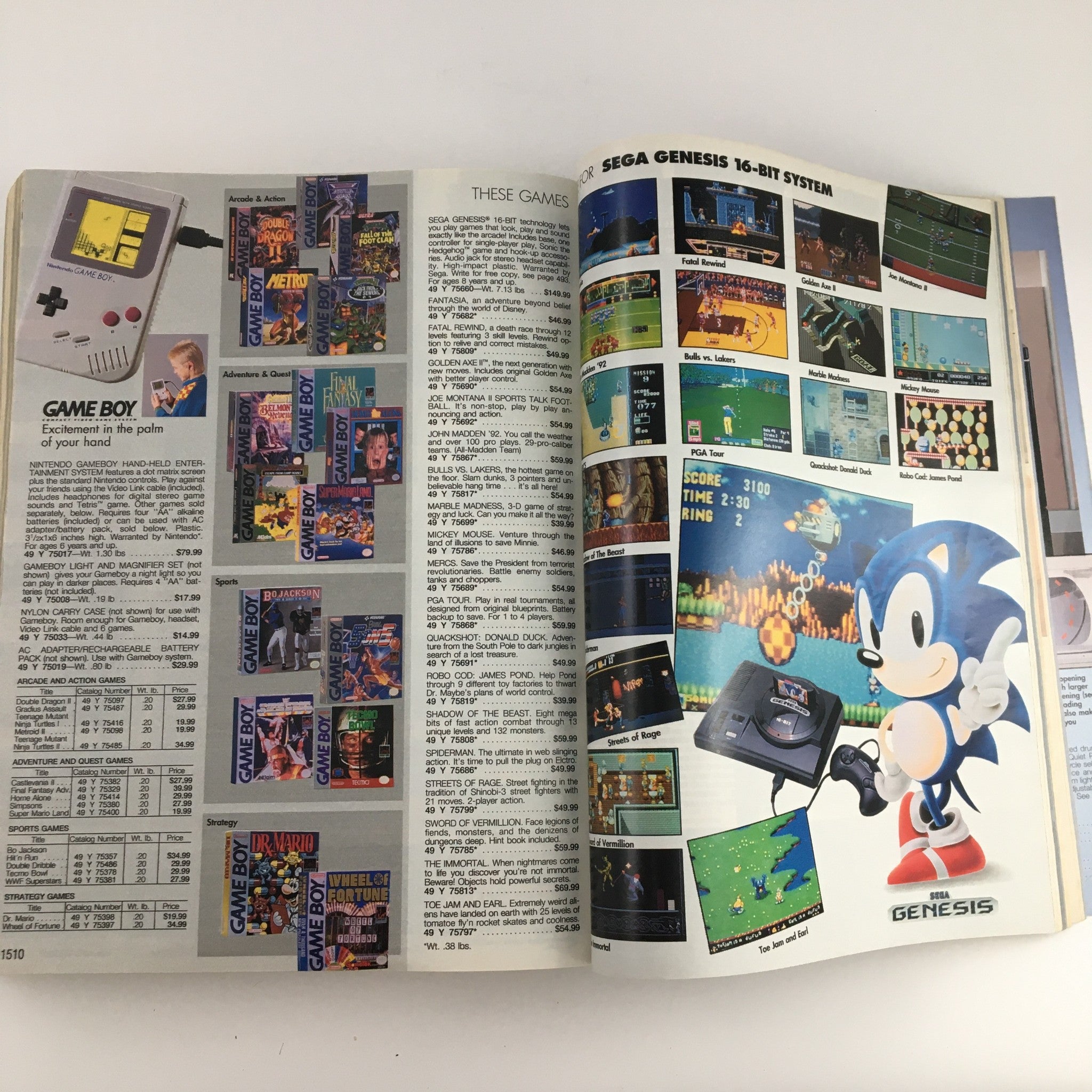 1992-1993 Sear Fall / Winter Annual Super Nintendo Catalog