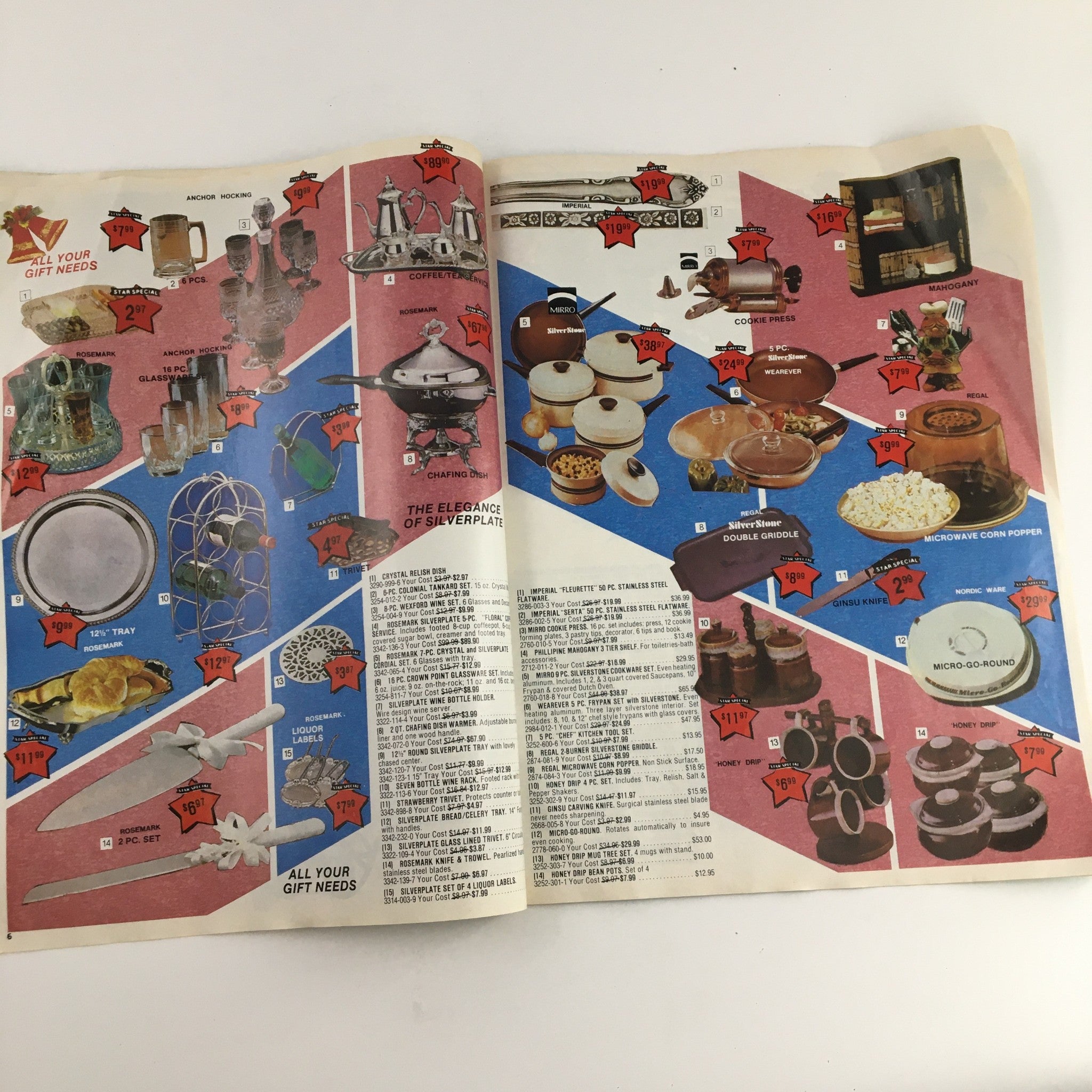 1981 Present Co. Holiday Sale Specials Kodak Price Guide Catalog showcasing a variety of kitchen gifts and household items with prices marked.