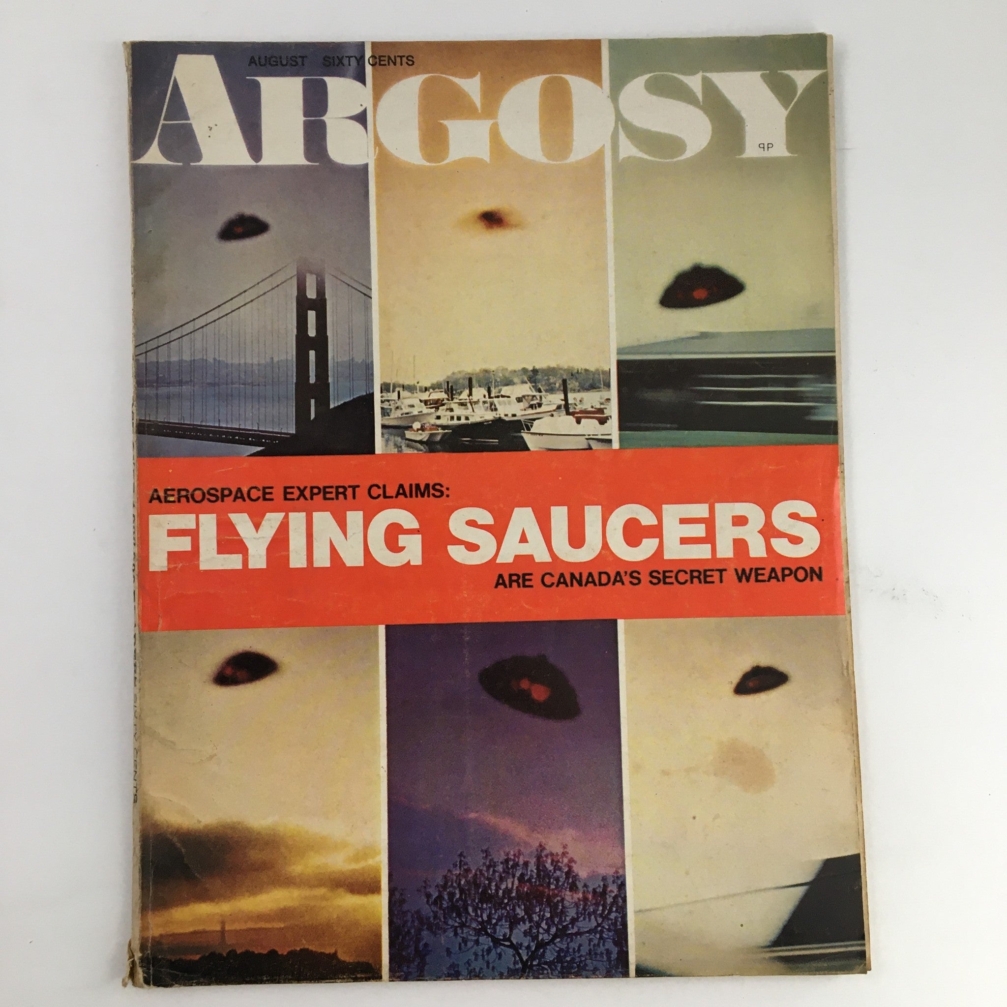 Argosy Magazine August 1969 Flying Saucers Canada's Secret Weapon No Label