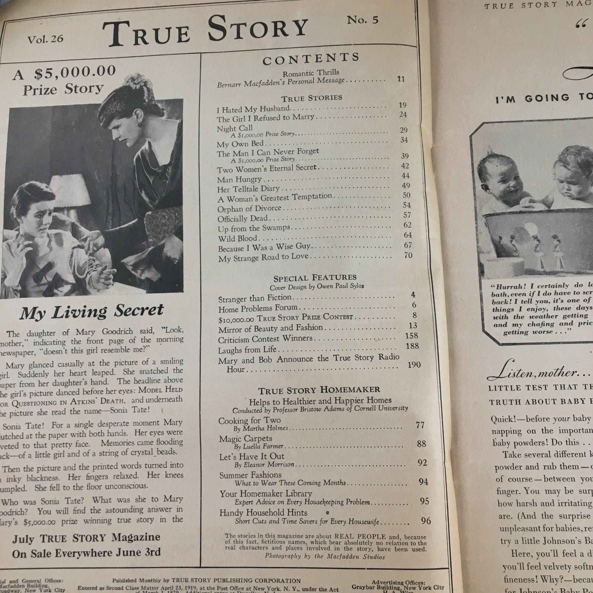 True Story Magazine June 1932 The Girl I Refused To Marry No Label