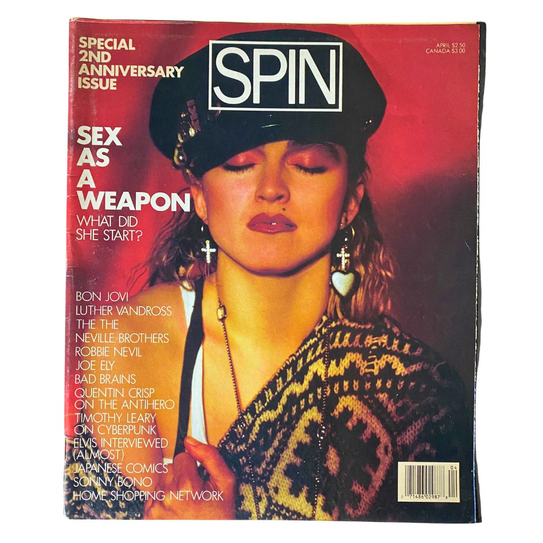 VTG Spin Magazine April 1987 Vol 3 No. 1 Madonna 2nd Anniversary Issue No Label