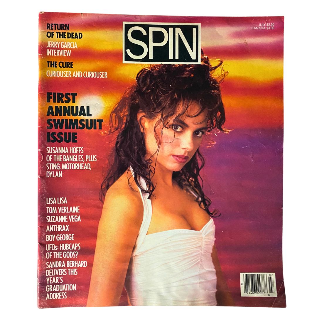 VTG Spin Magazine July 1987 Vol 3 No. 4 Susanna Hoffs Swimsuit Issue No Label