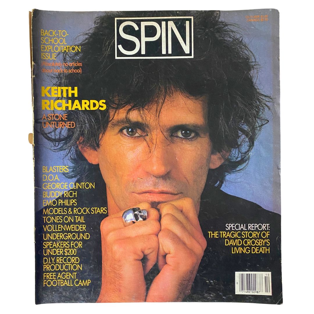 VTG Spin Magazine October 1985 Vol 1 No. 6 Keith Richards No Label