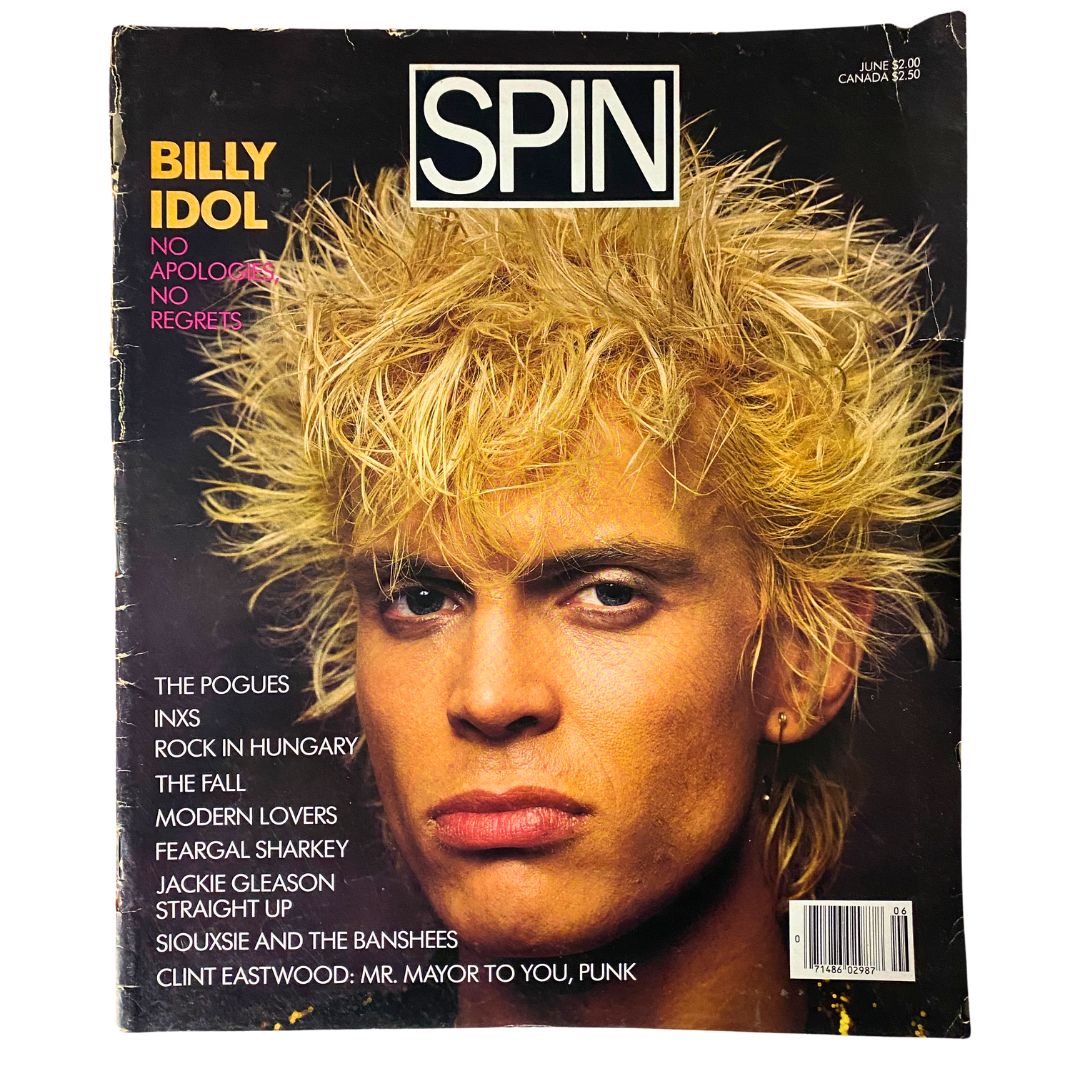 VTG Spin Magazine June 1986 Vol 2 No. 3 Billy Idol, The Pogues No Label