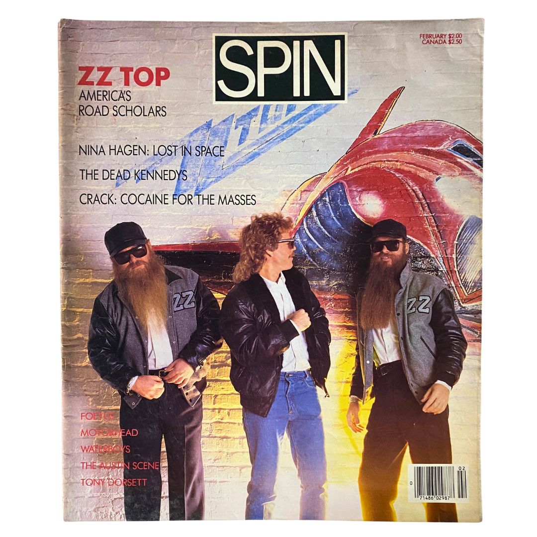 VTG Spin Magazine February 1986 Vol 1 No. 10 Zz Top Cover, Nina Hagen No Label