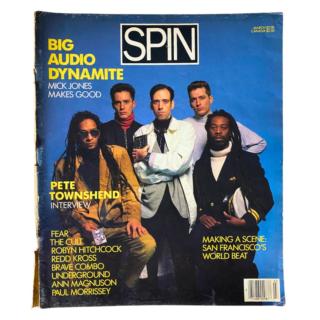 VTG Spin Magazine March 1986 Vol 1 No. 11 Big Audio Dynamite No Label