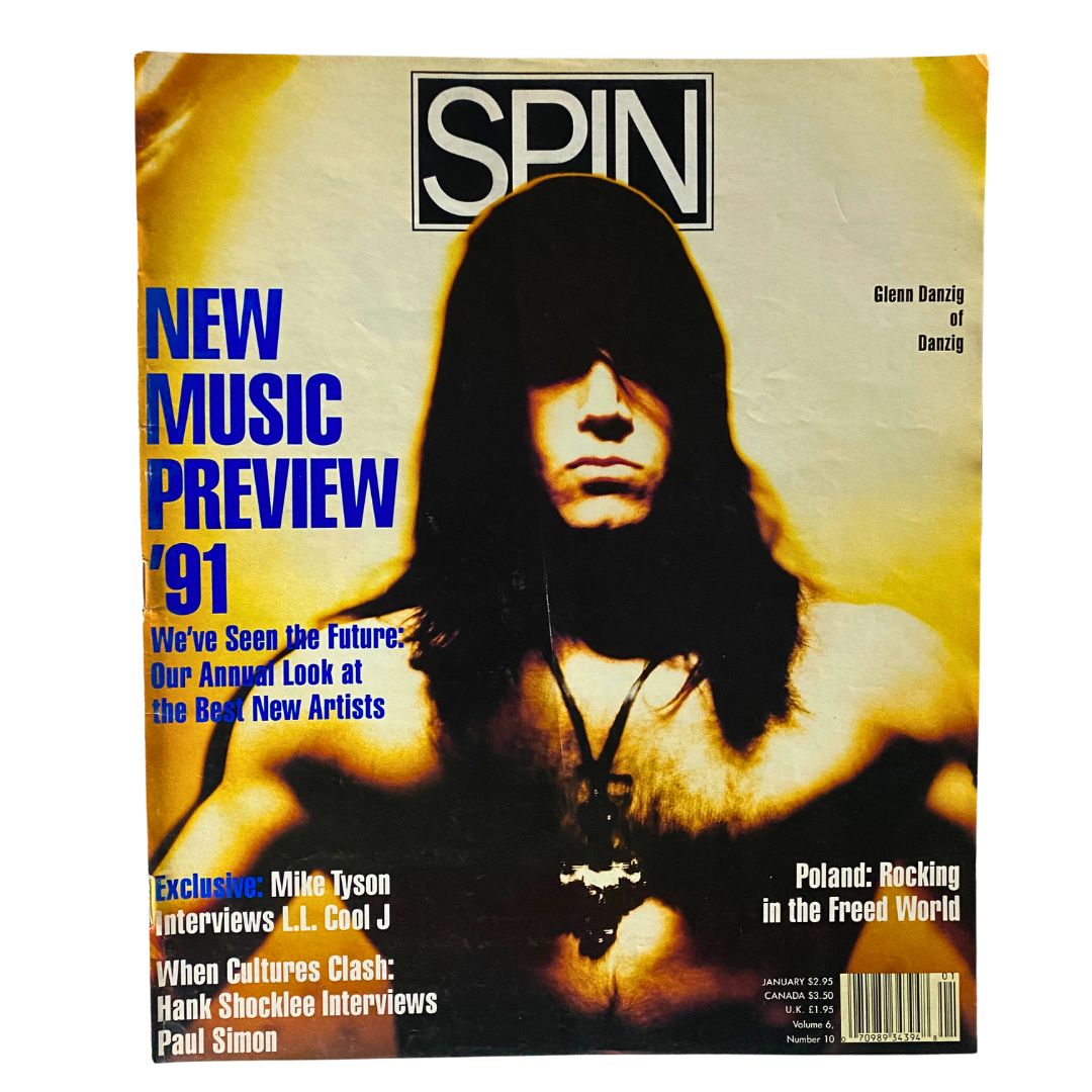 Spin Magazine January 1991 Vol 6 No. 10 Glenn Danzig of Danzig No Label