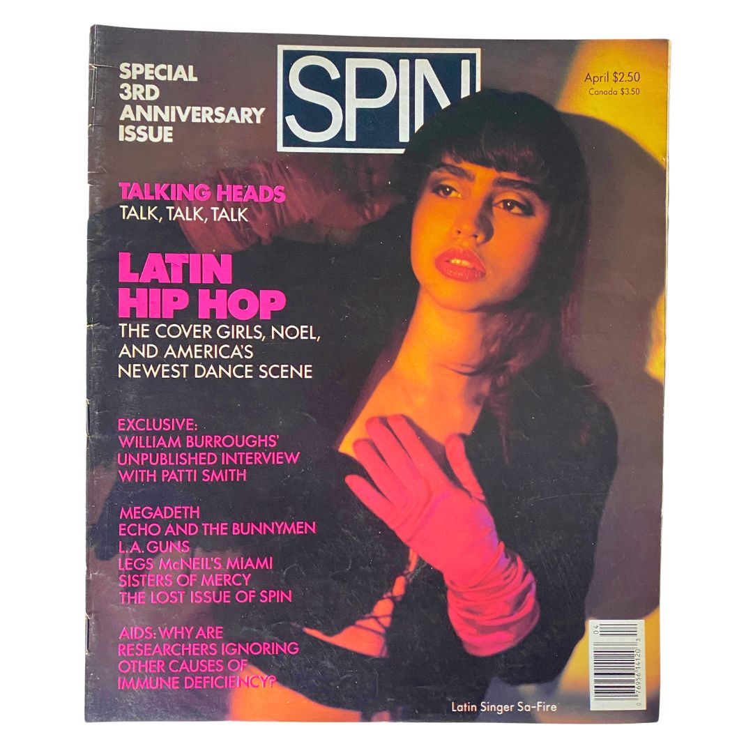 VTG Spin Magazine April 1988 Vol 4 No. 1 Latin Singer Sa-Fire No Label