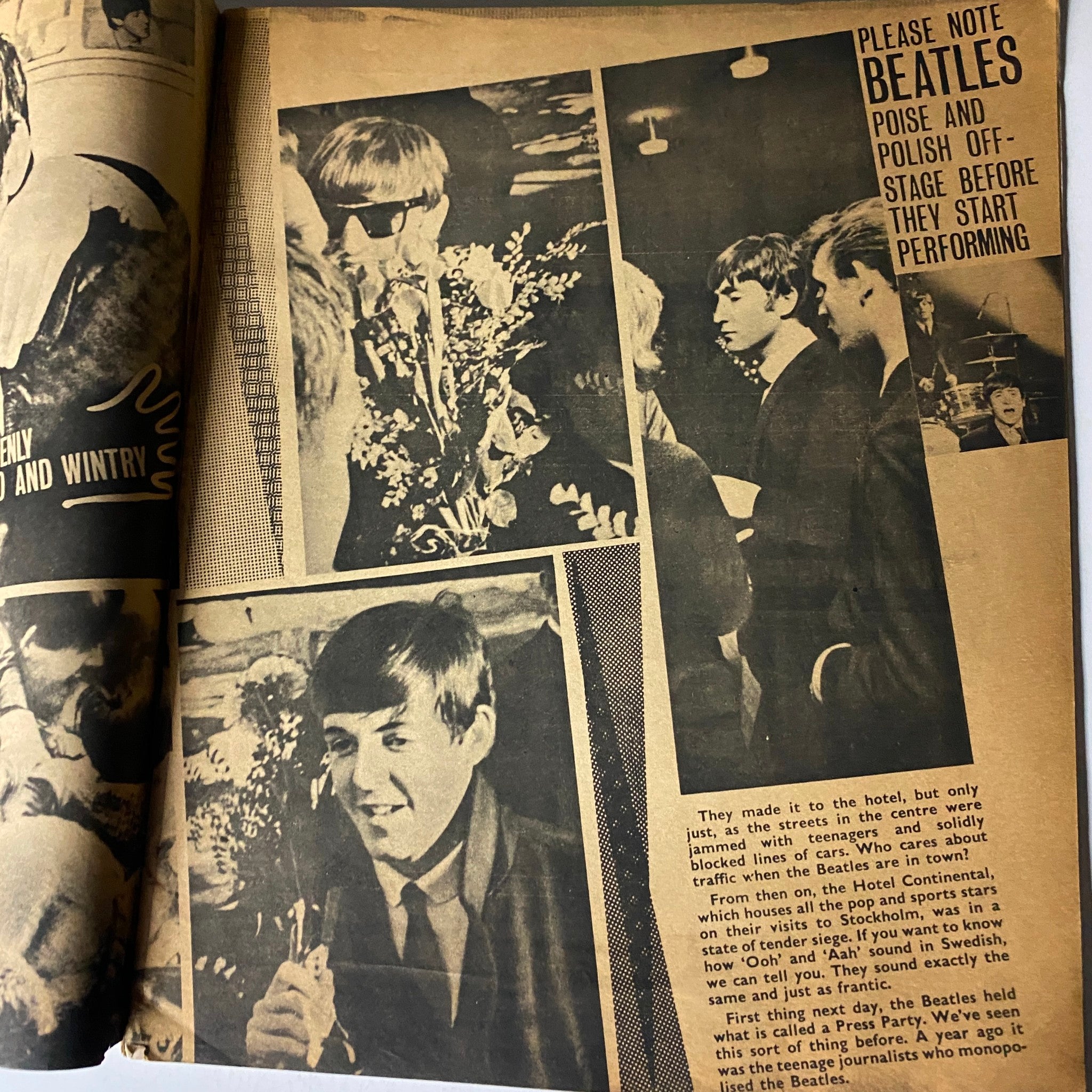 VTG 1964 No 1 The Beatles Around The World Magazine Lennon McCartney No Label