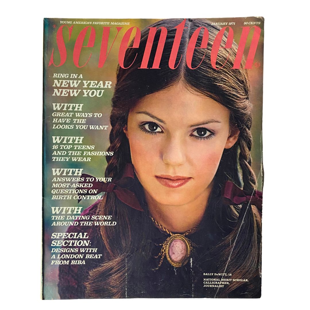 VTG Seventeen Magazine January 1971 Sally DeWitt Cover No Label