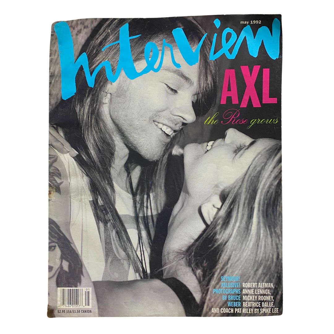 Interview Magazine May 1992 Axl The Rose Grows No Label