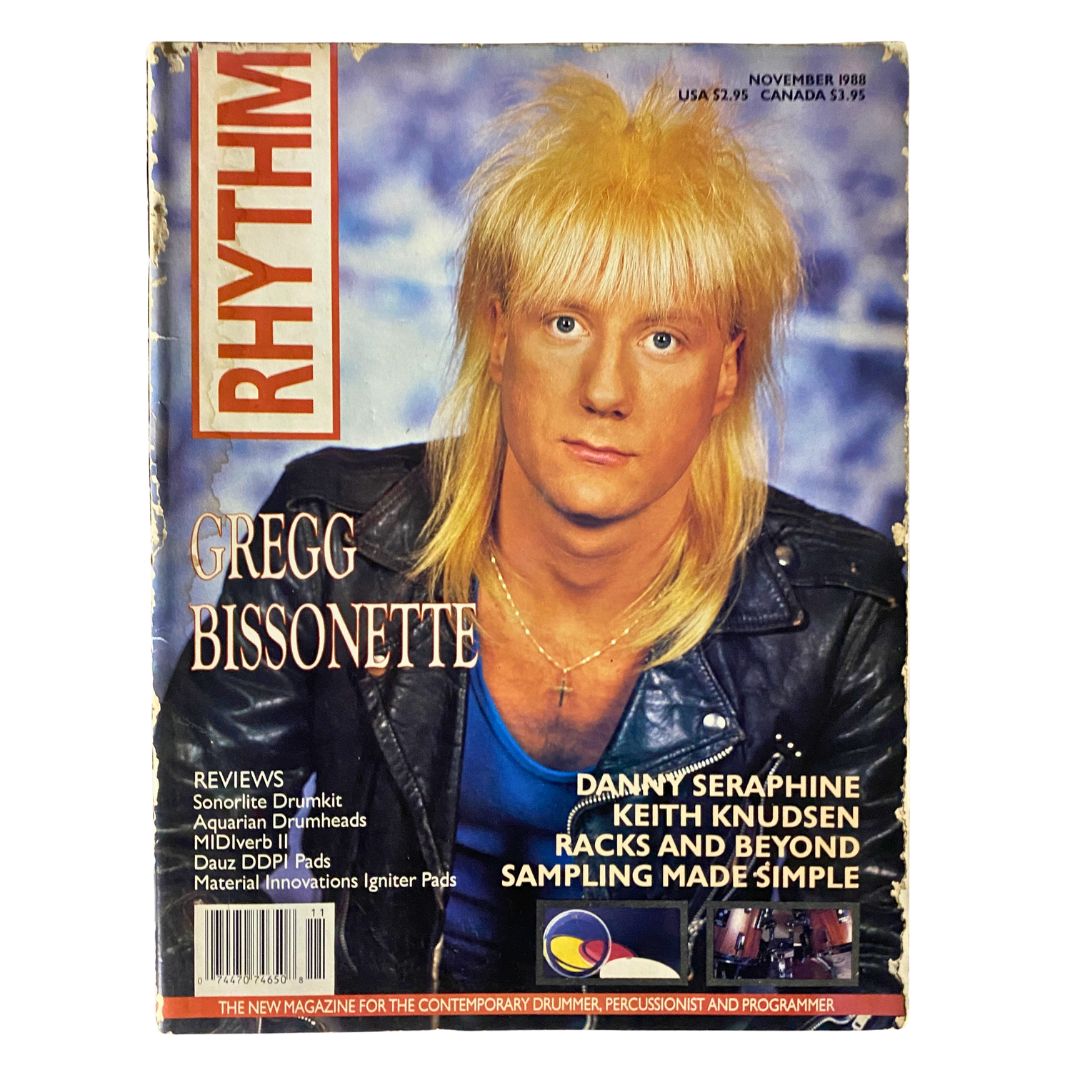 Rhythm Total Percussion Magazine November 1988 Gregg Bissonette GD Interior