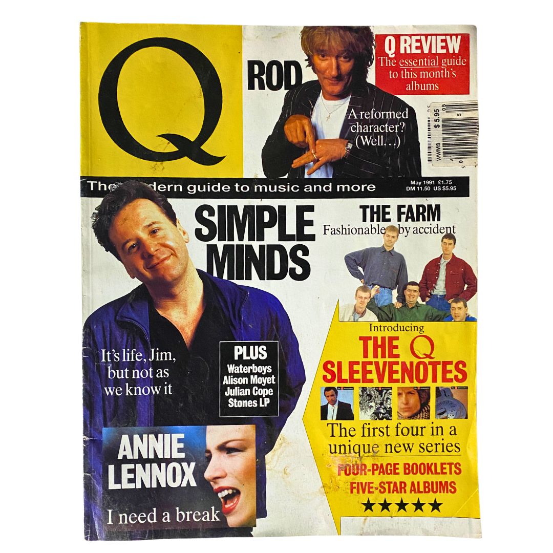 Q Magazine May 1991 No. 56 Simple Inds, Jim, Annie Lennox, Waterboys No Label