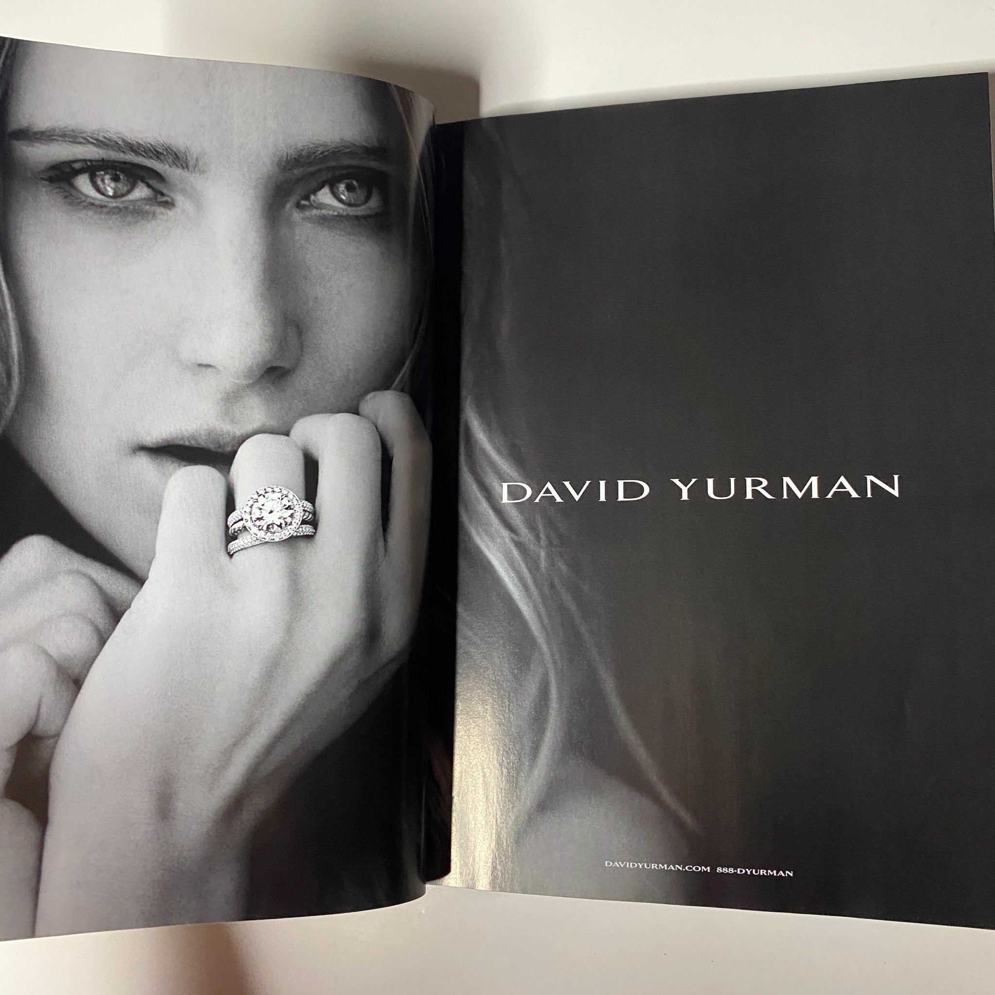 Advertisement page in Vogue Magazine April 2014 featuring a high-fashion jewelry ad, titled 'Vogue Magazine April 2014 Kanye West & Kim Kardashian Cover No Label VG'.