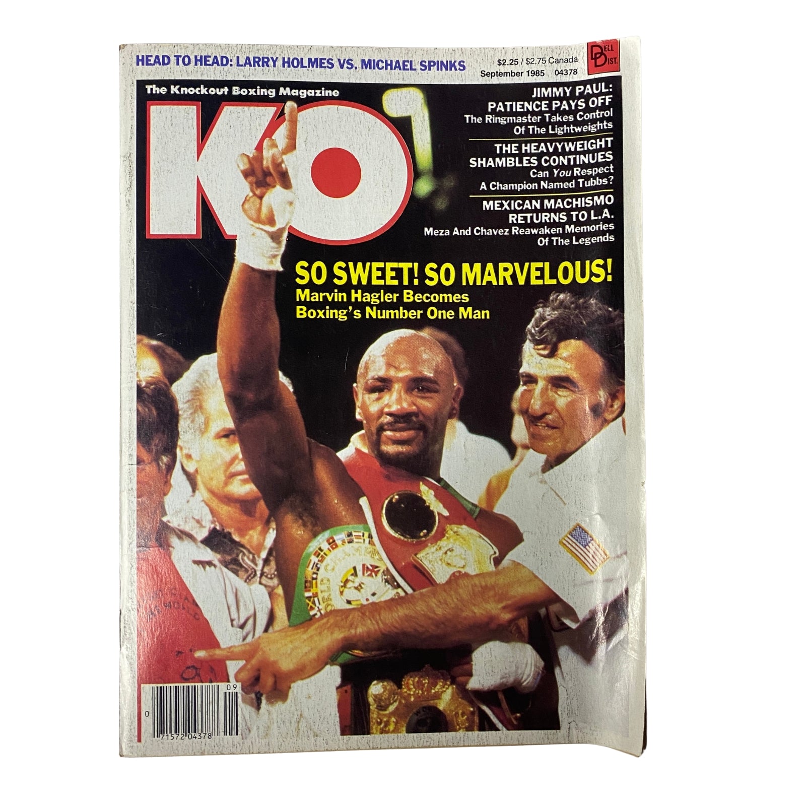 KO Boxing Magazine September 1985 Marvin Hagler Cover No Label