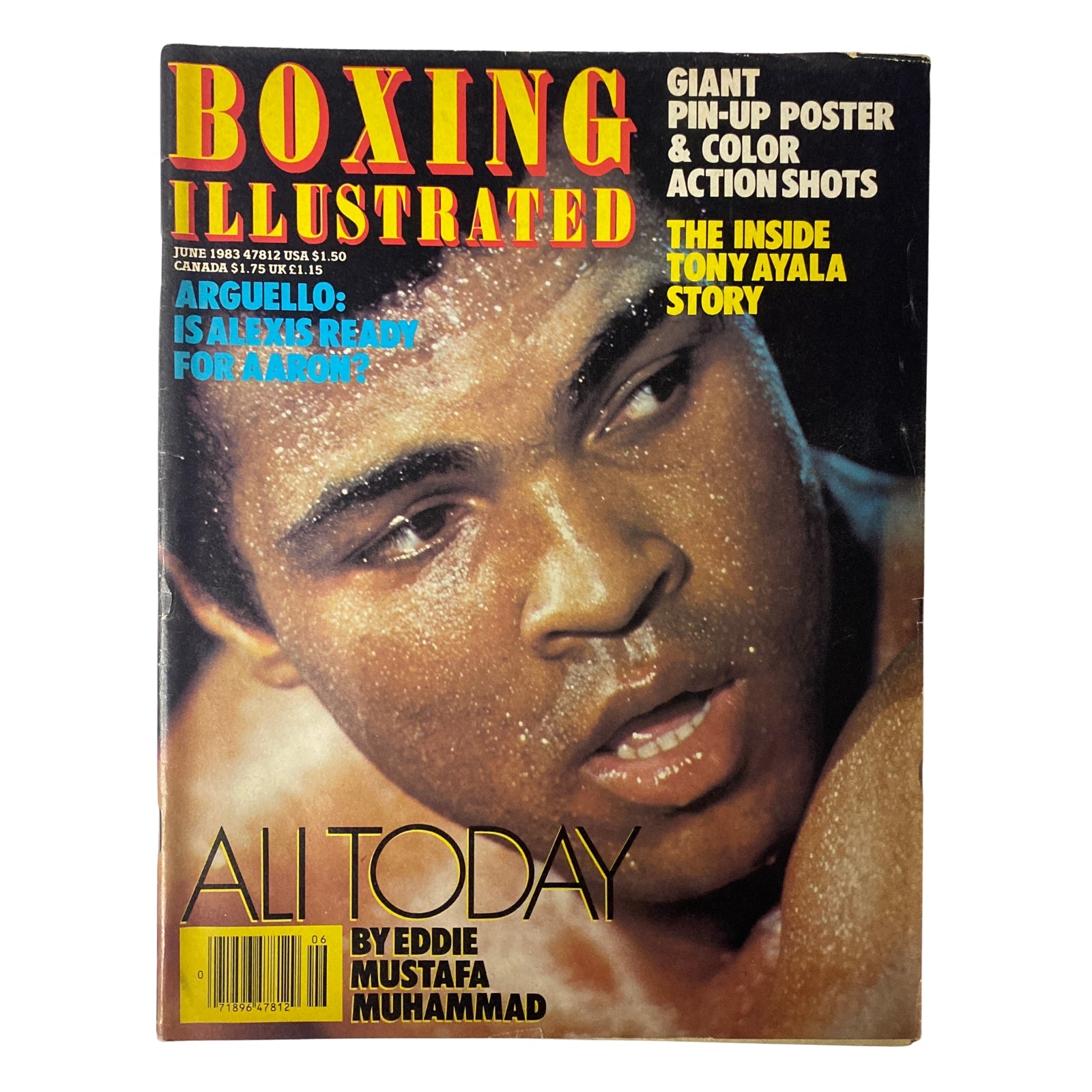 Boxing Illustrated Magazine June 1983 cover featuring Muhammad Ali, showcasing the article 'The Ali I Know' by Eddie Mustafa Muhammad.